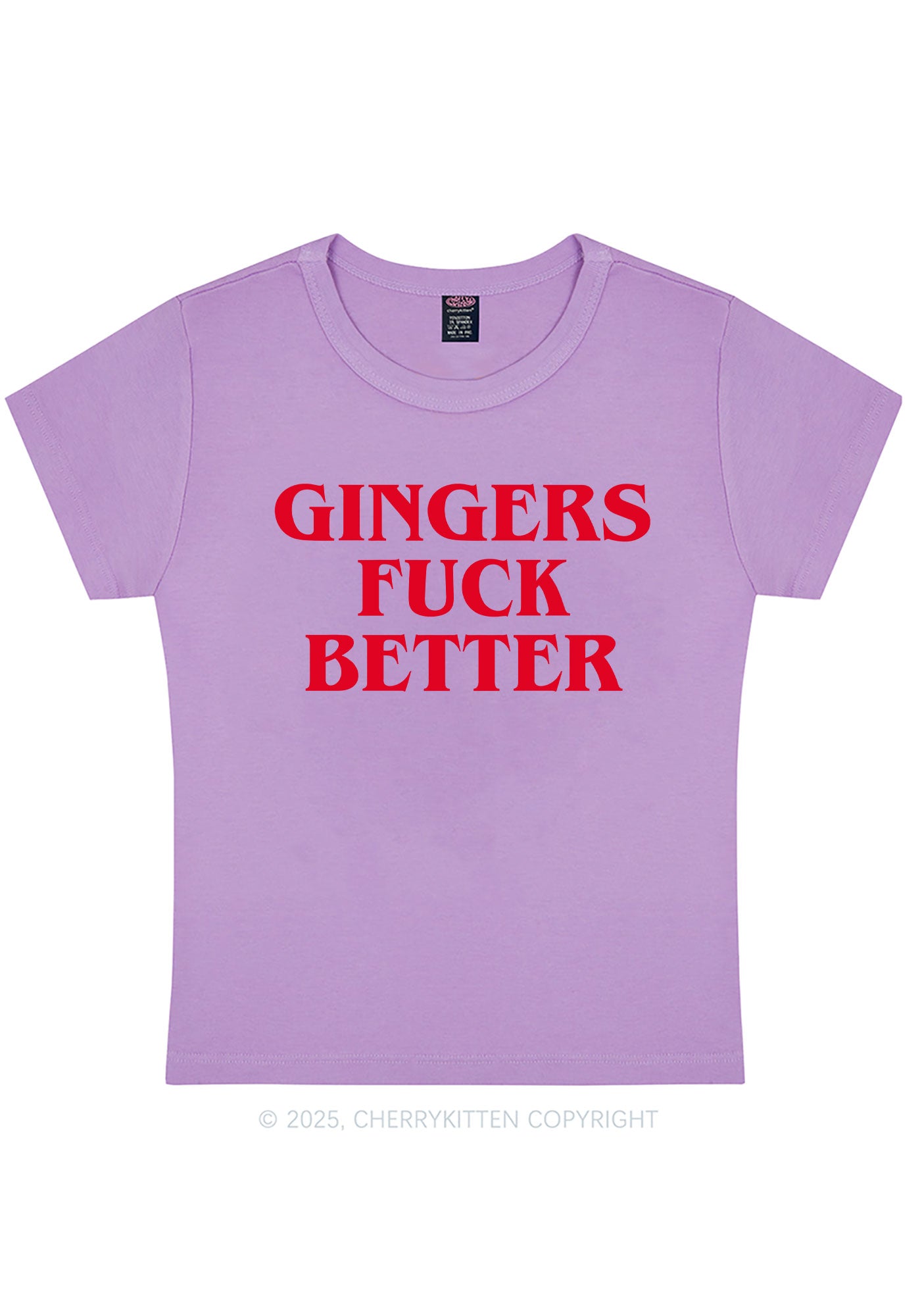 Gingers Fxxk Better Y2K Baby Tee Cherrykitten