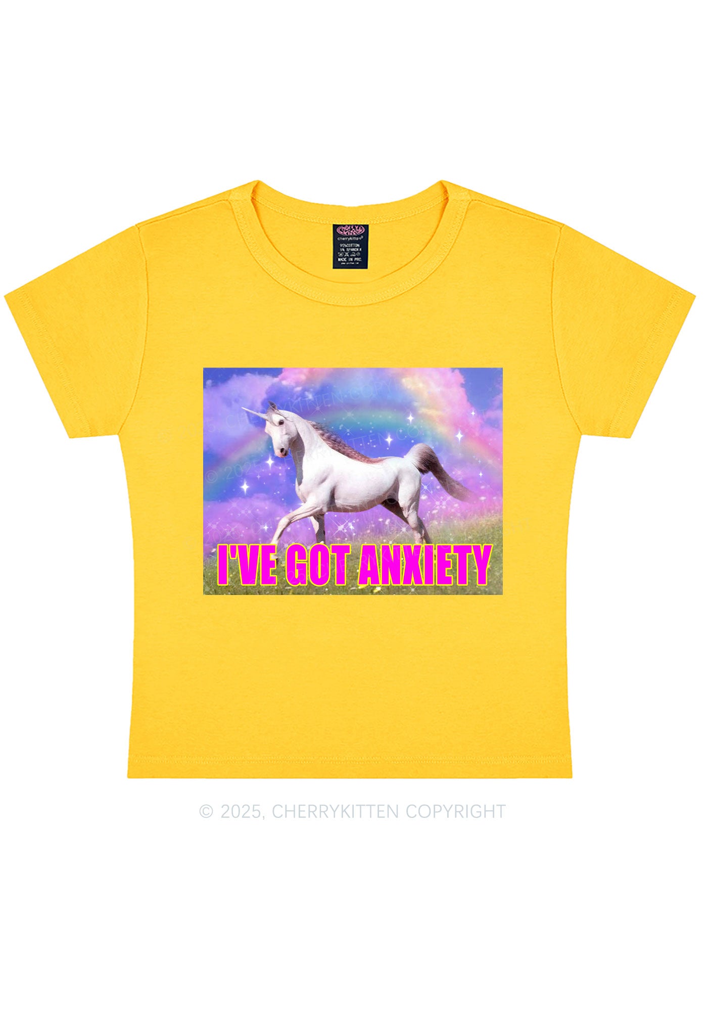 I've Got Anxiety Y2K Baby Tee Cherrykitten