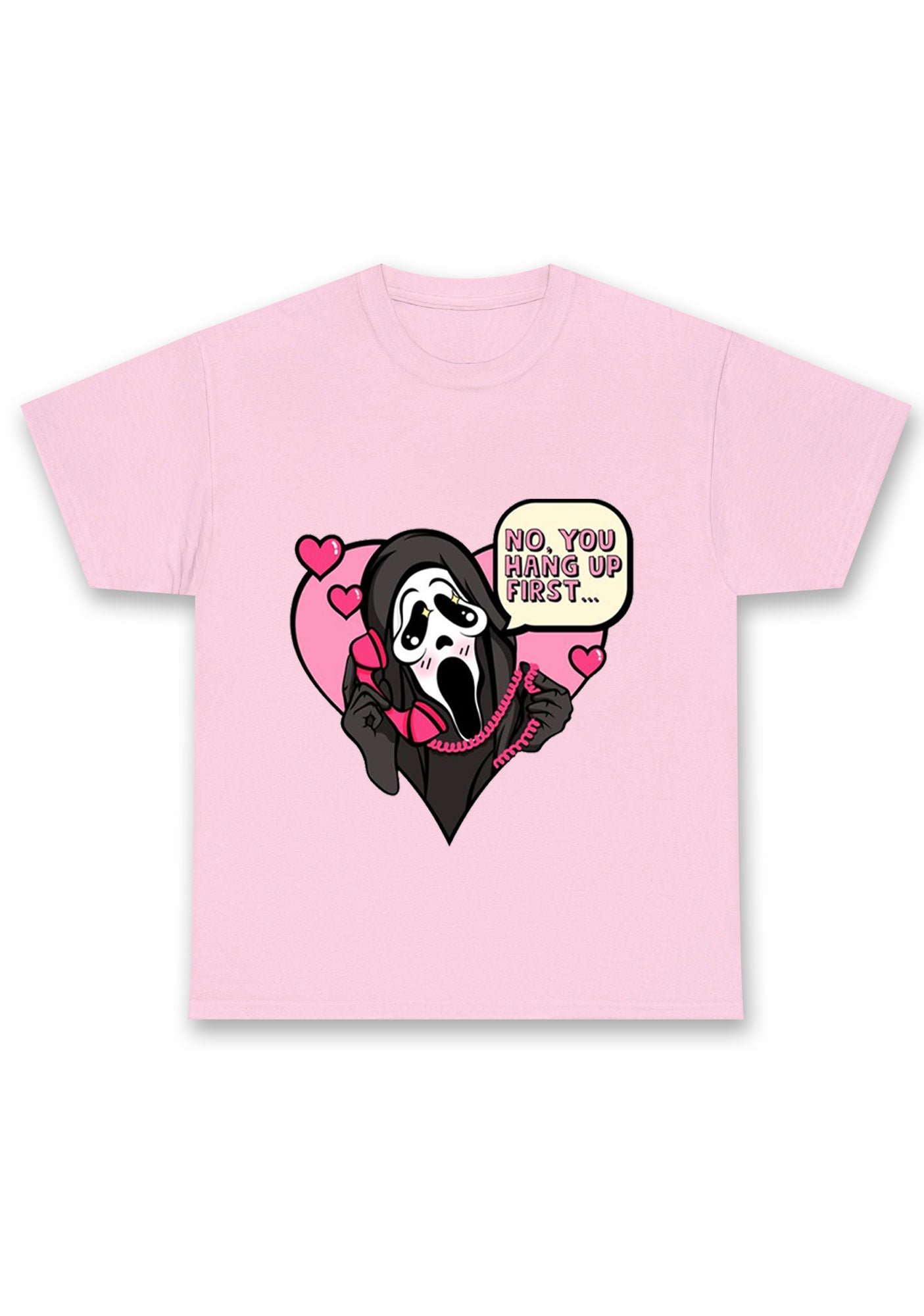 Halloween Skeleton And Pink Hearts Chunky Shirt