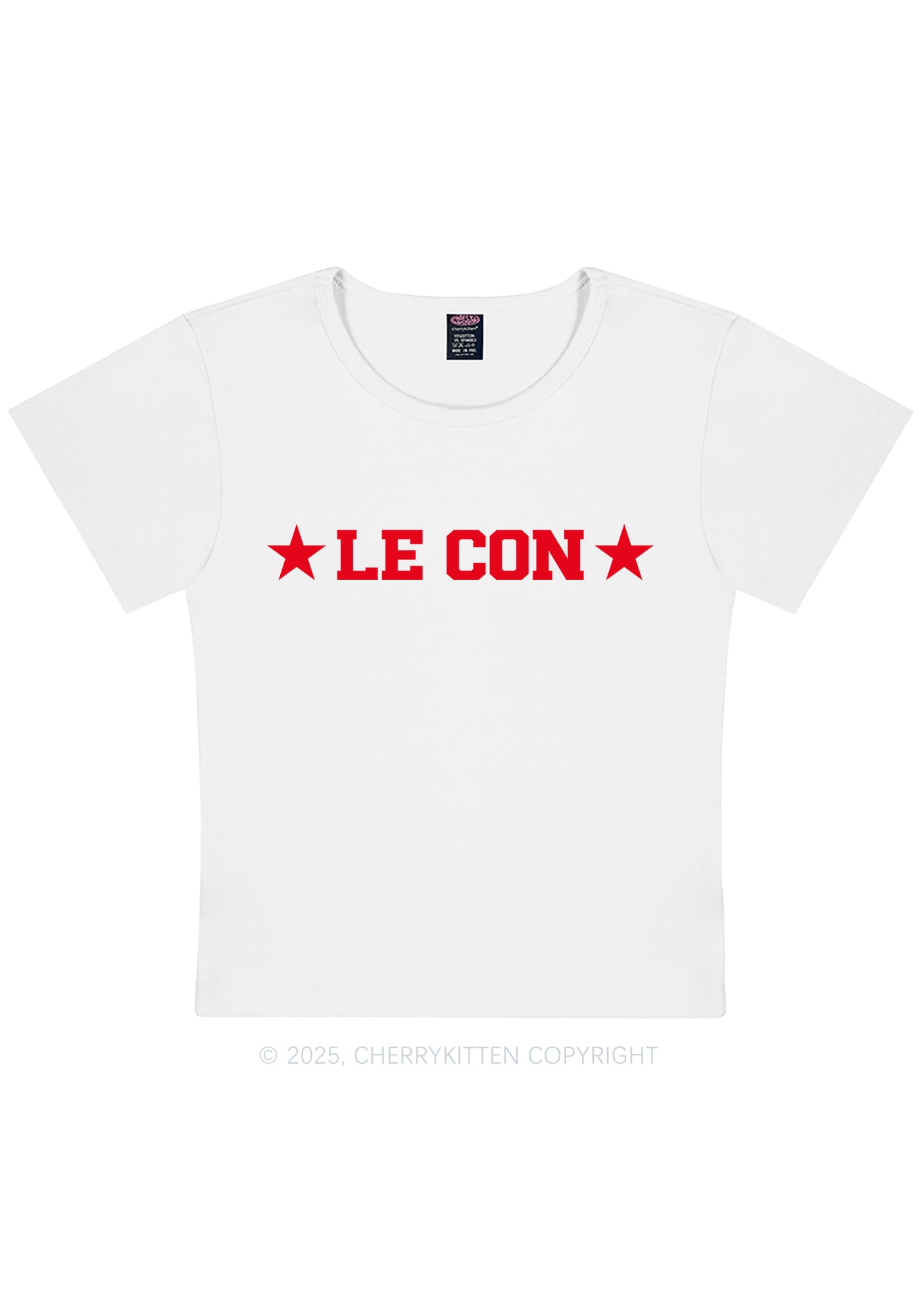 Le Con Y2K Baby Tee Cherrykitten