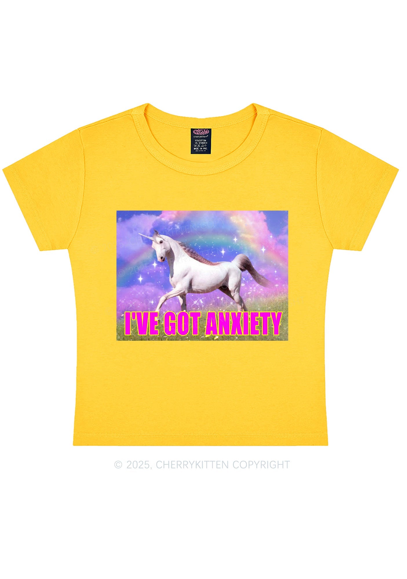 I've Got Anxiety Y2K Baby Tee Cherrykitten