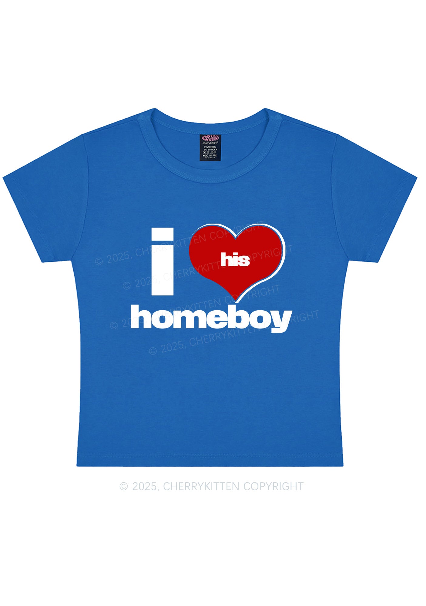I Love His Homeboy Y2K Baby Tee Cherrykitten