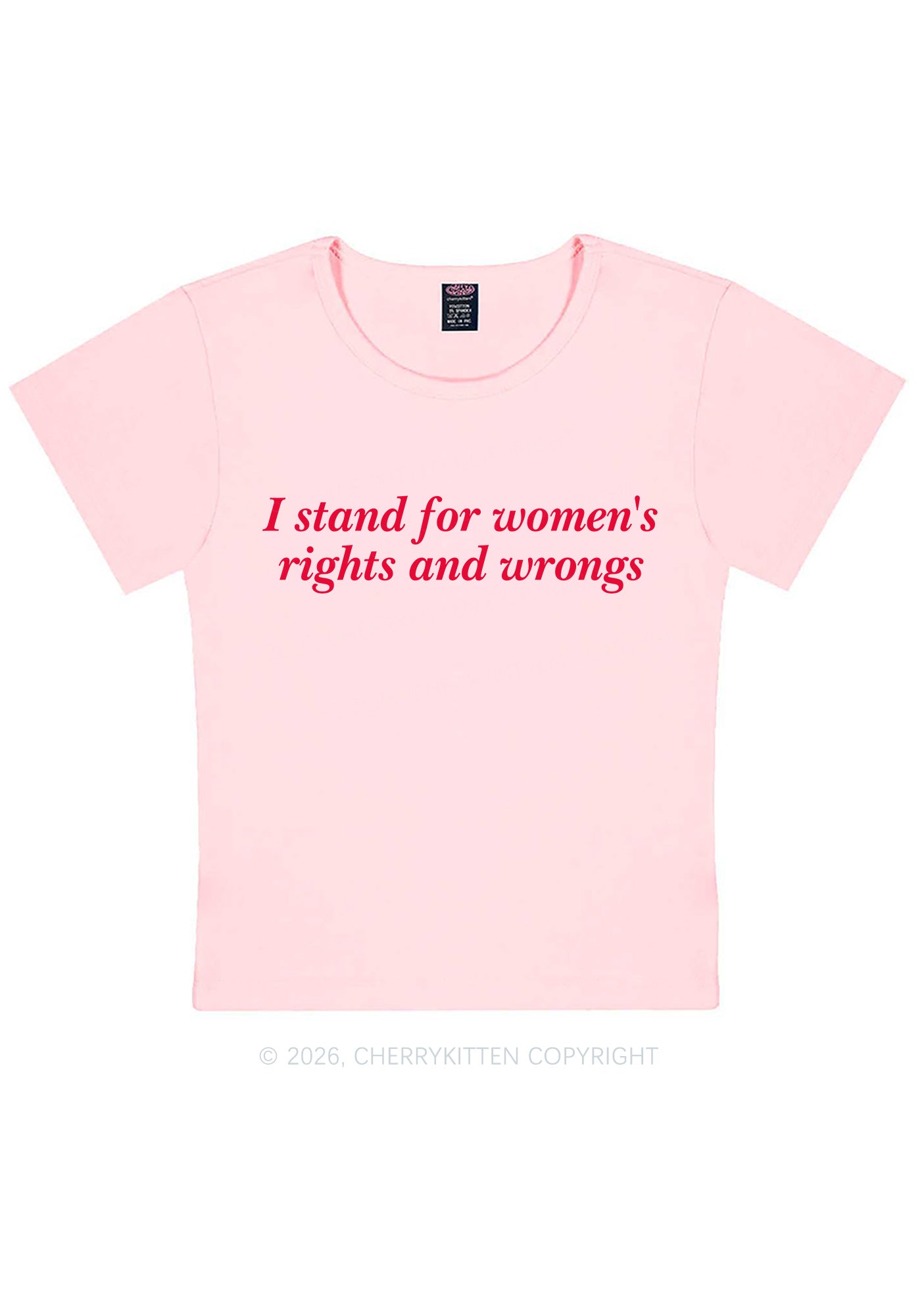 I Stand For Womens Rights Pride Y2K Baby Tee Cherrykitten