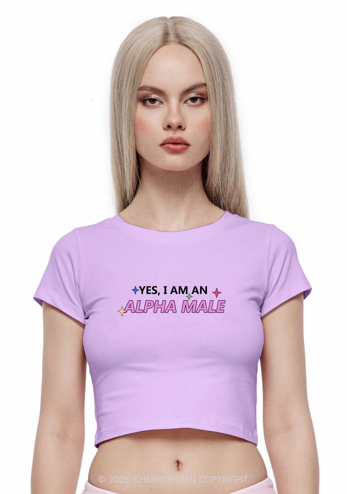 Alpha Male Two Sides Pride Y2K Baby Tee Cherrykitten