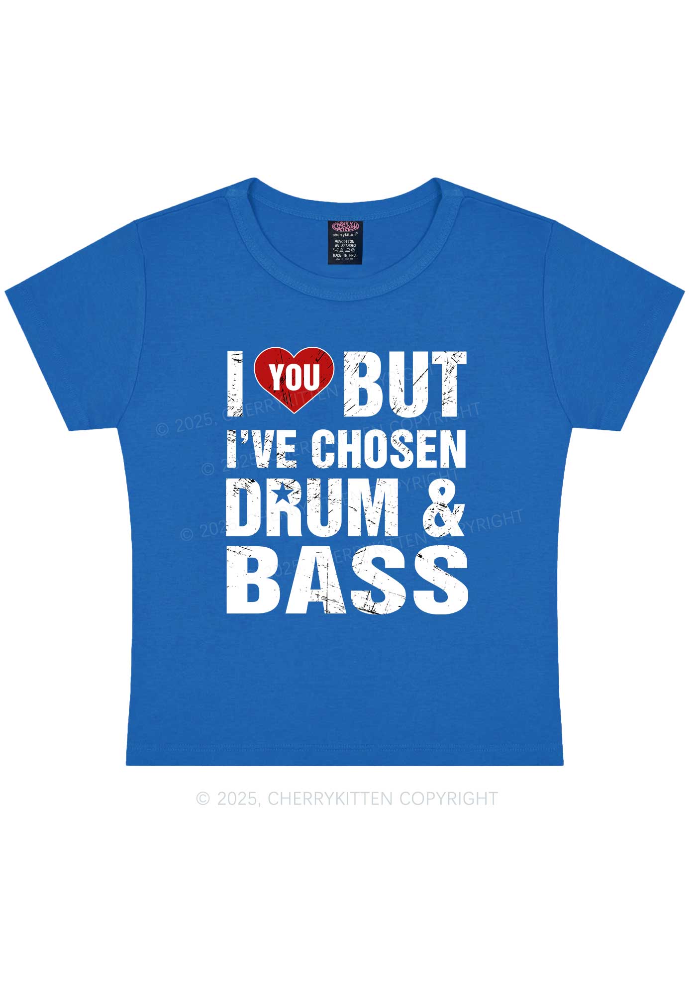 Chosen Drum And Bass Y2K Baby Tee Cherrykitten