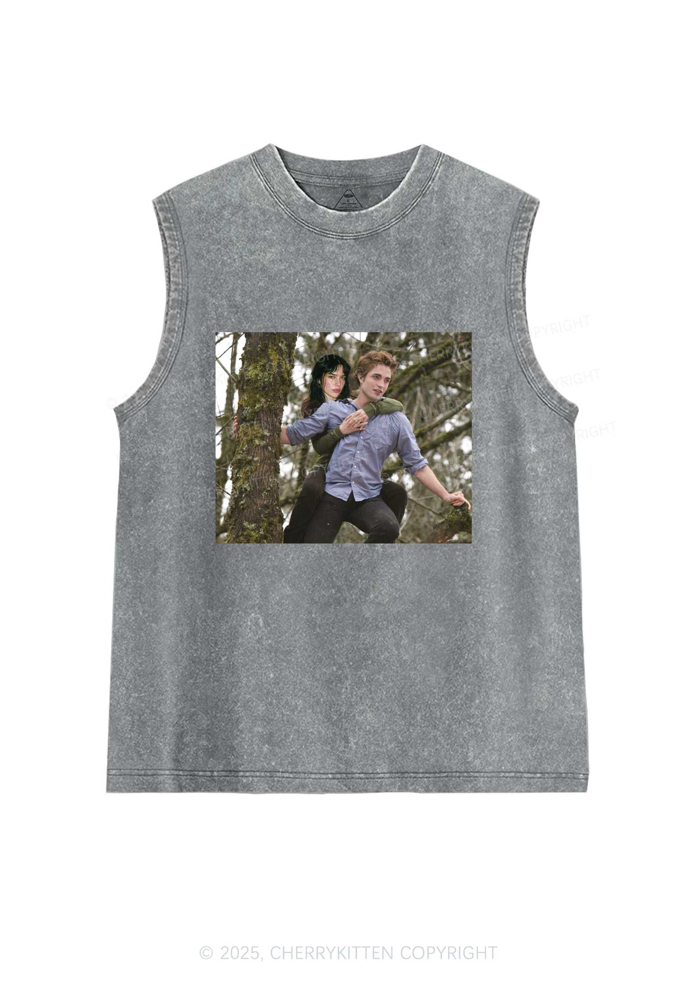 Custom Face Y2K Washed Muscle Tank Cherrykitten