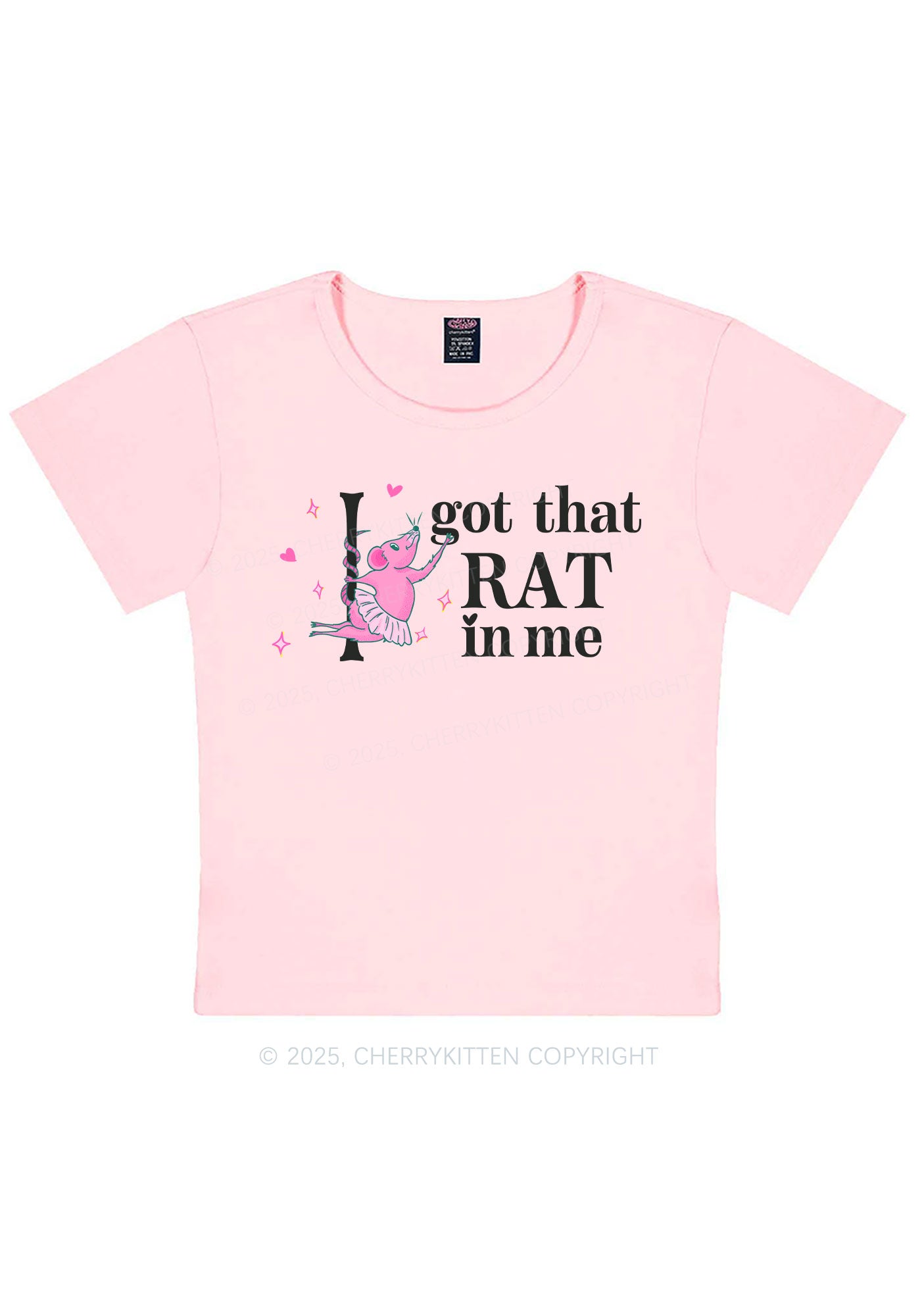 Got Rat In Me Y2K Baby Tee Cherrykitten