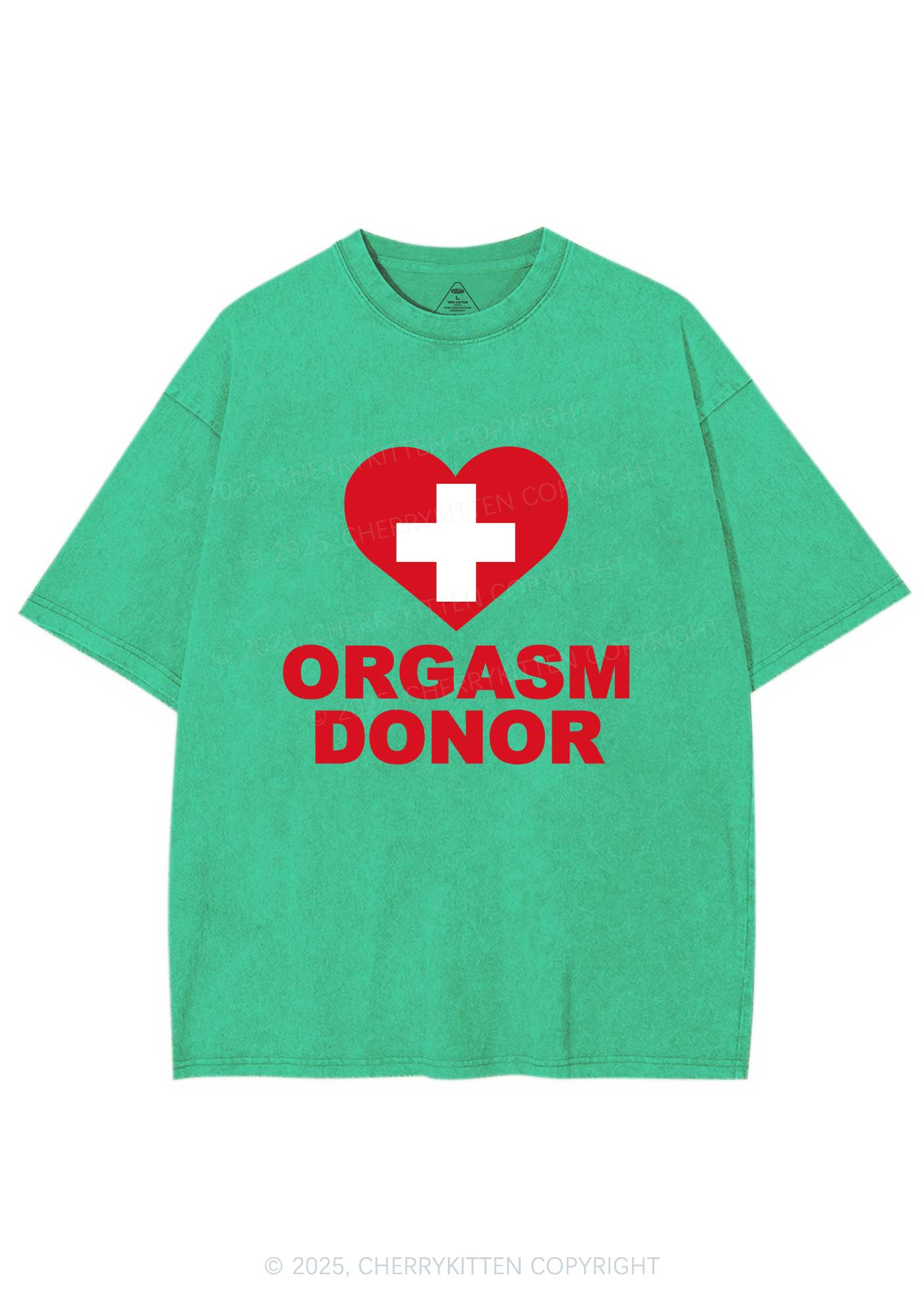 Orgxsm Donor Y2K Shirts Washed Tee Cherrykitten