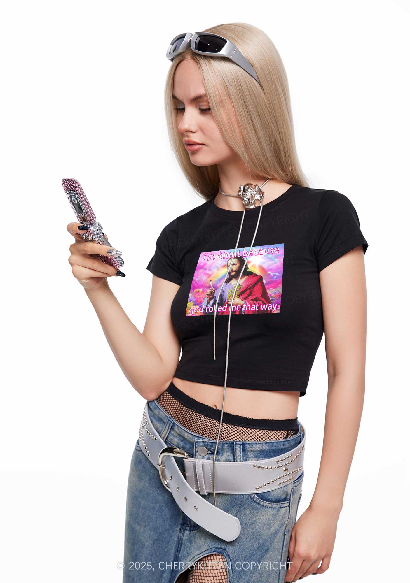Im Blunt Y2K Baby Tee Cherrykitten