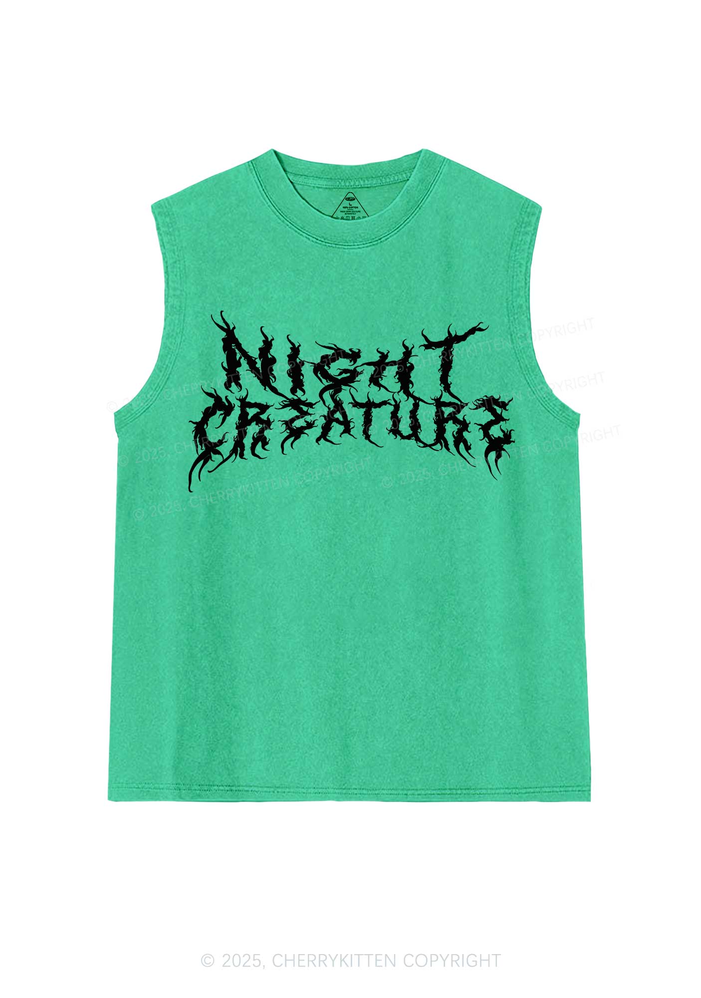 Night Creature Y2K Washed Muscle Tank Cherrykitten
