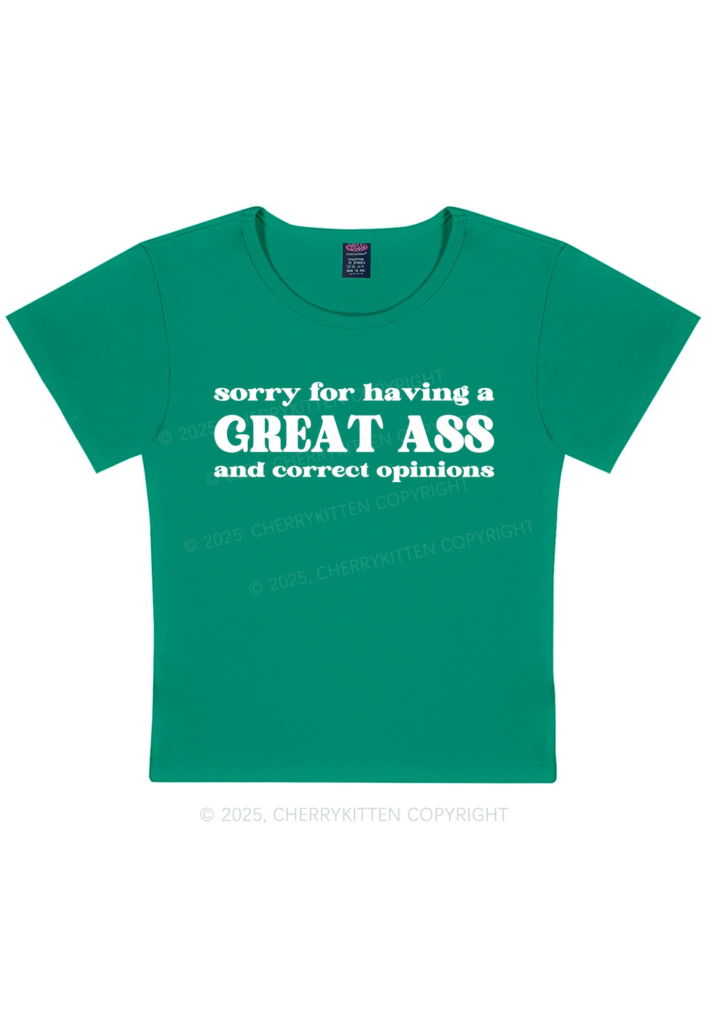 Sorry For Having Great Axx Y2K Baby Tee Cherrykitten
