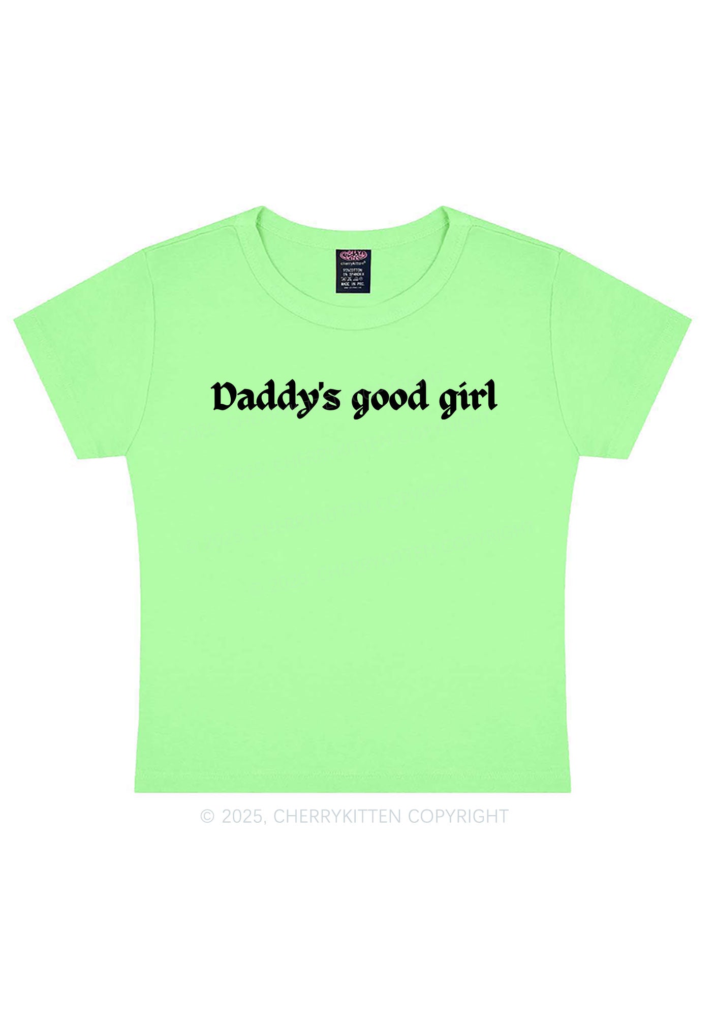 Daddys Good Girl Y2K Baby Tee Cherrykitten