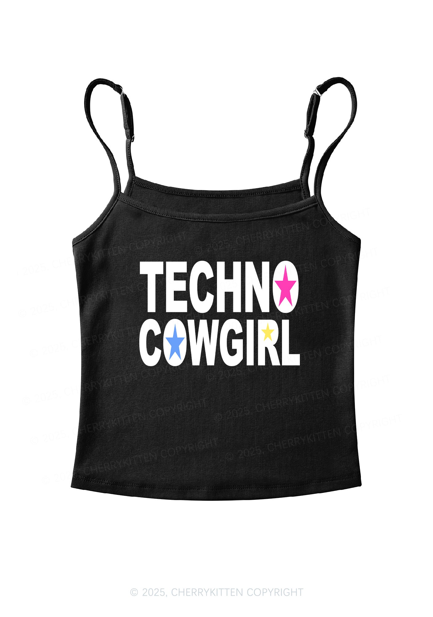 Techno Cowgirl Y2K Spaghetti Strap Cami Cherrykitten