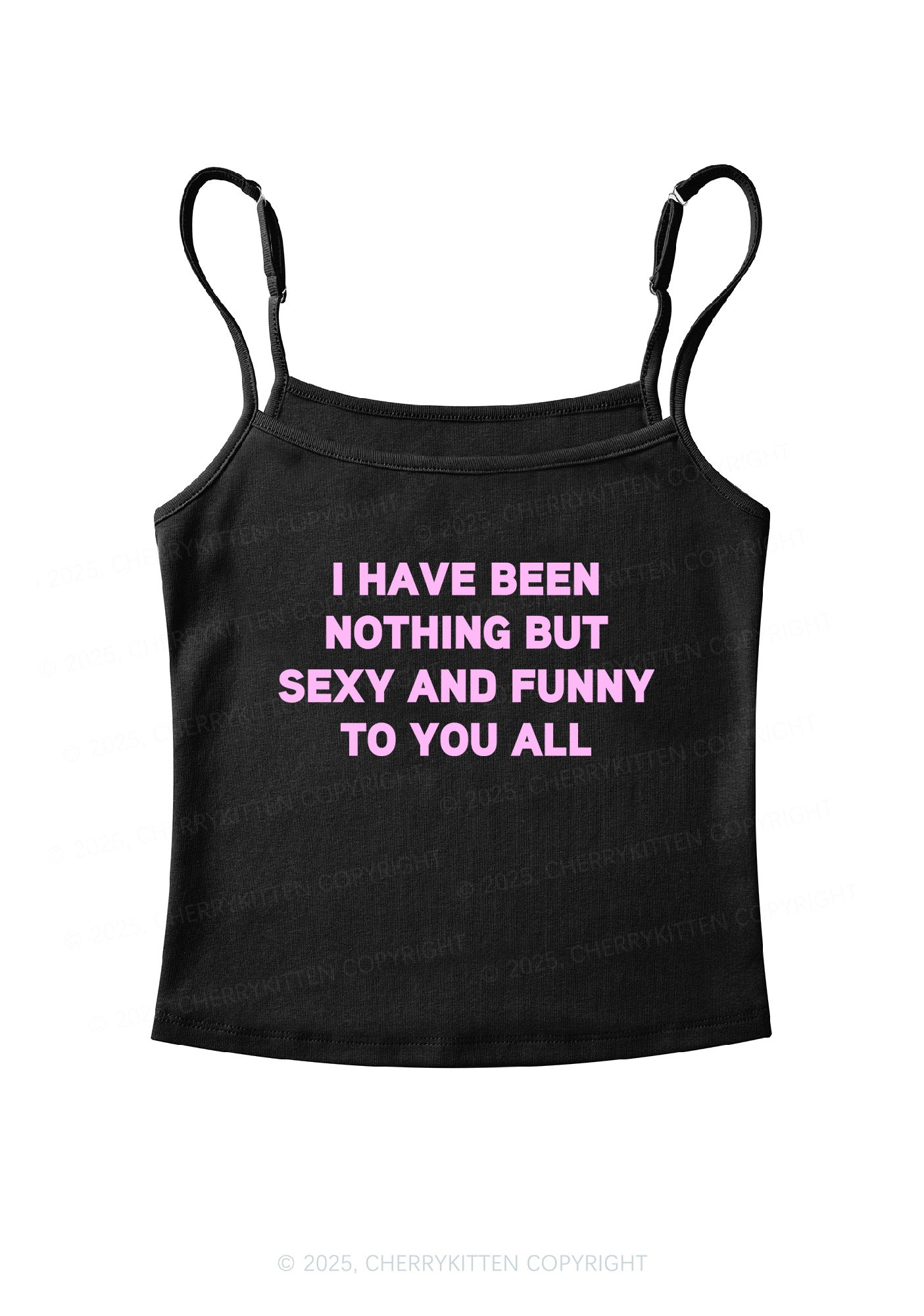 I Have Been Funny Y2K Spaghetti Strap Cami Cherrykitten
