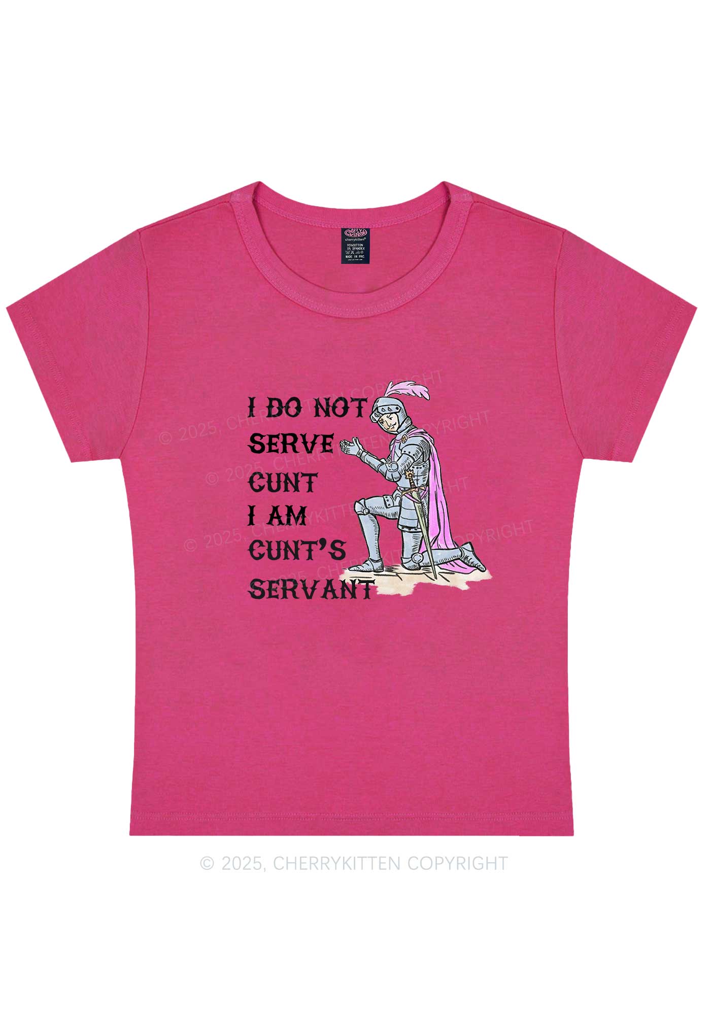 I Am Cxxt Servant Y2K Baby Tee Cherrykitten