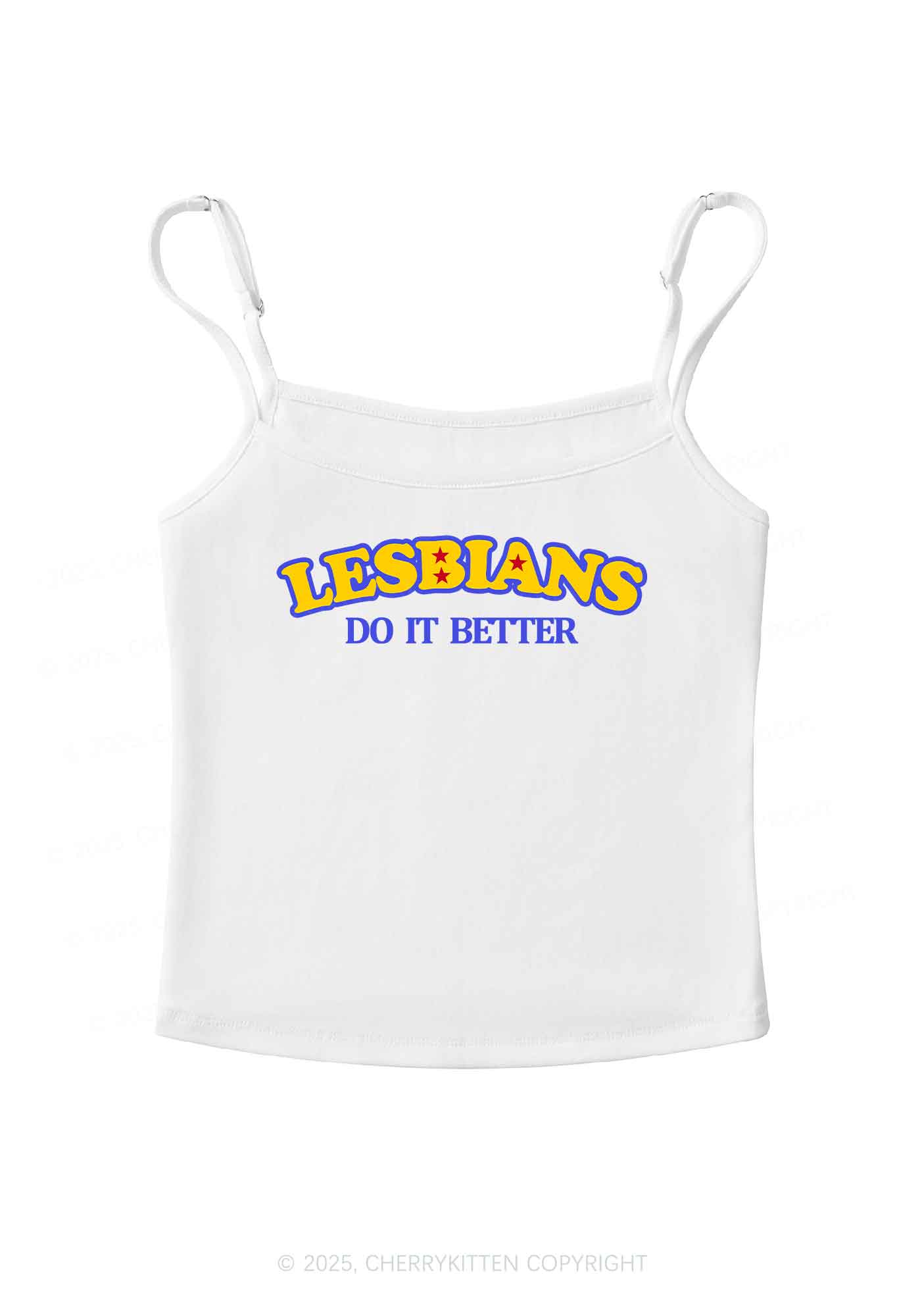Lesbians Do It Better Pride Y2K Spaghetti Strap Cami Cherrykitten