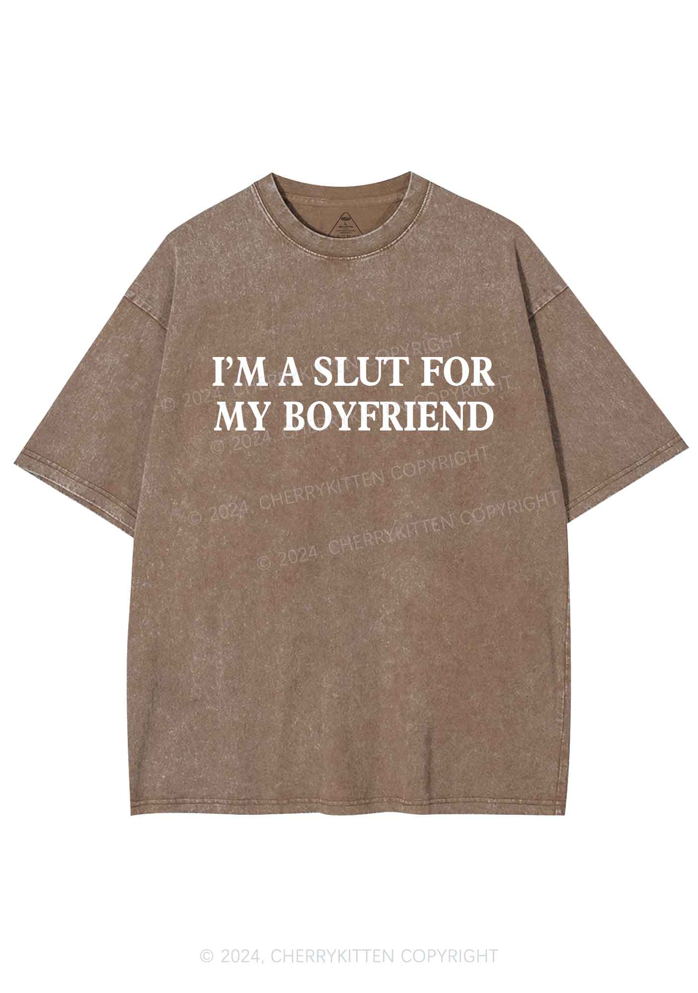 Slxt For My Girlfriend Y2K Valentine's Day Washed Tee Cherrykitten