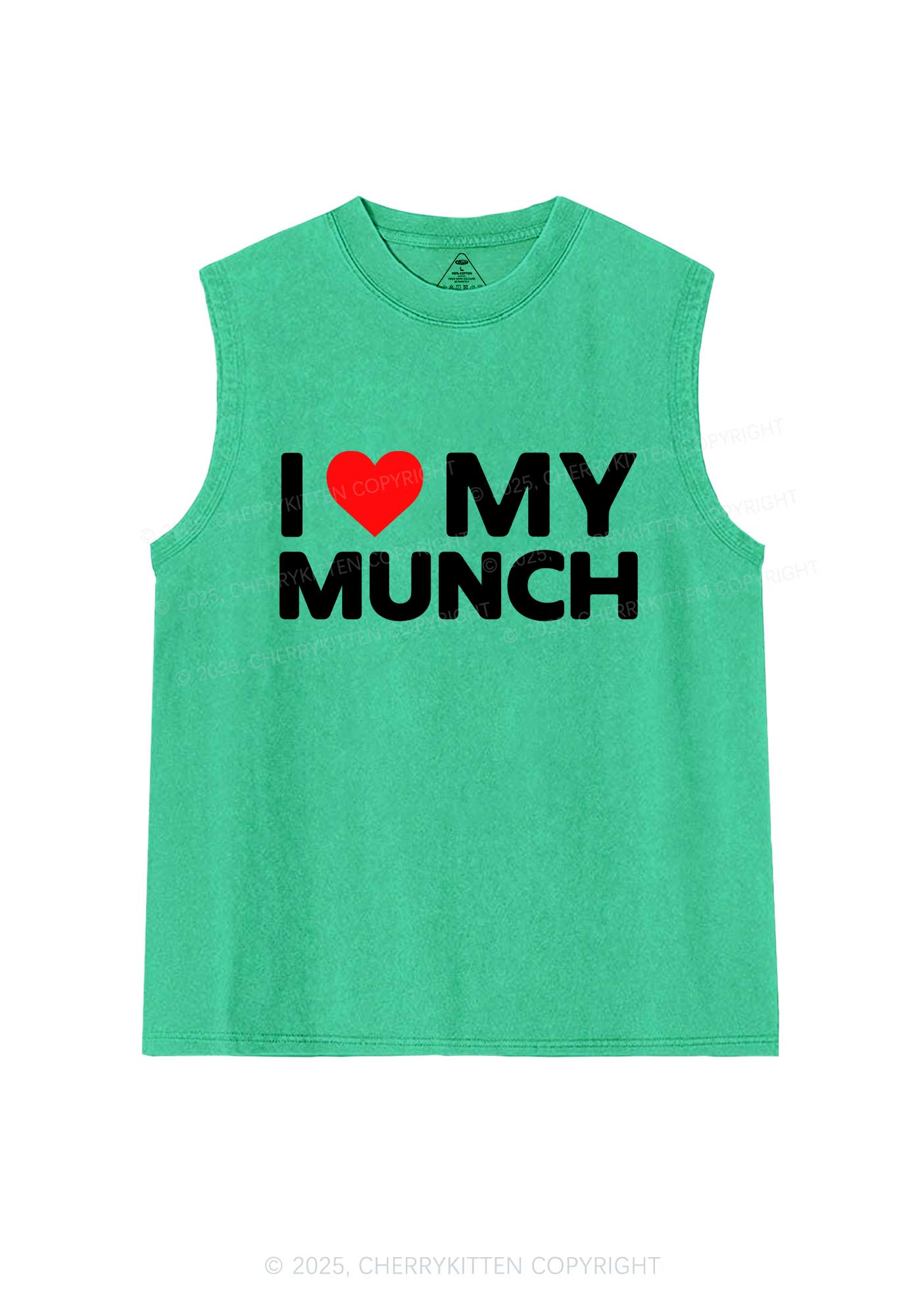 I Love My Munch Y2K Washed Muscle Tank Cherrykitten