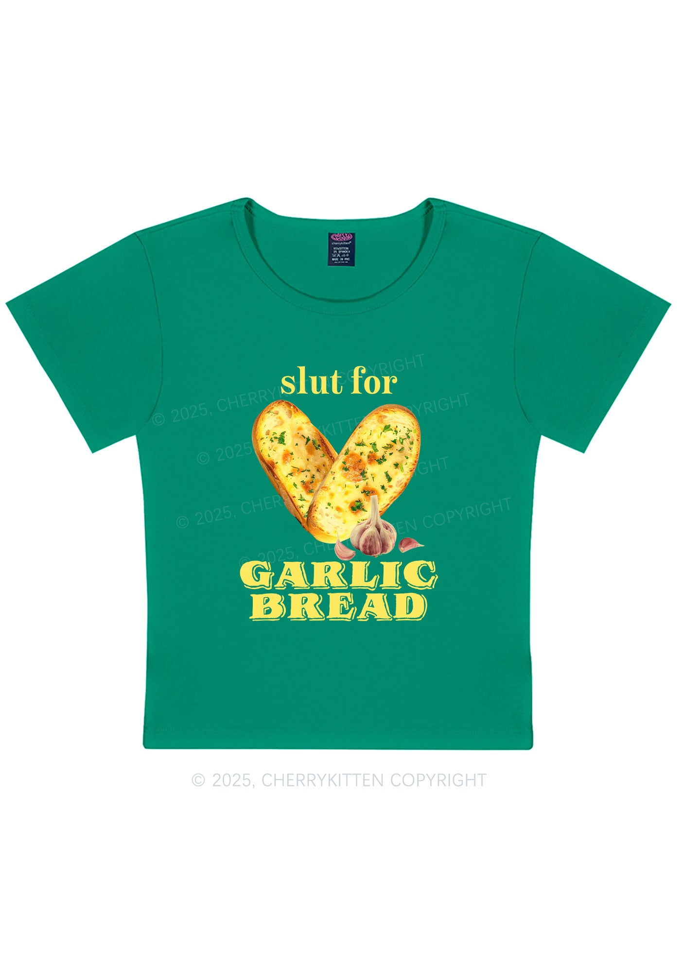 Slxt For Garlic Bread Y2K Baby Tee Cherrykitten