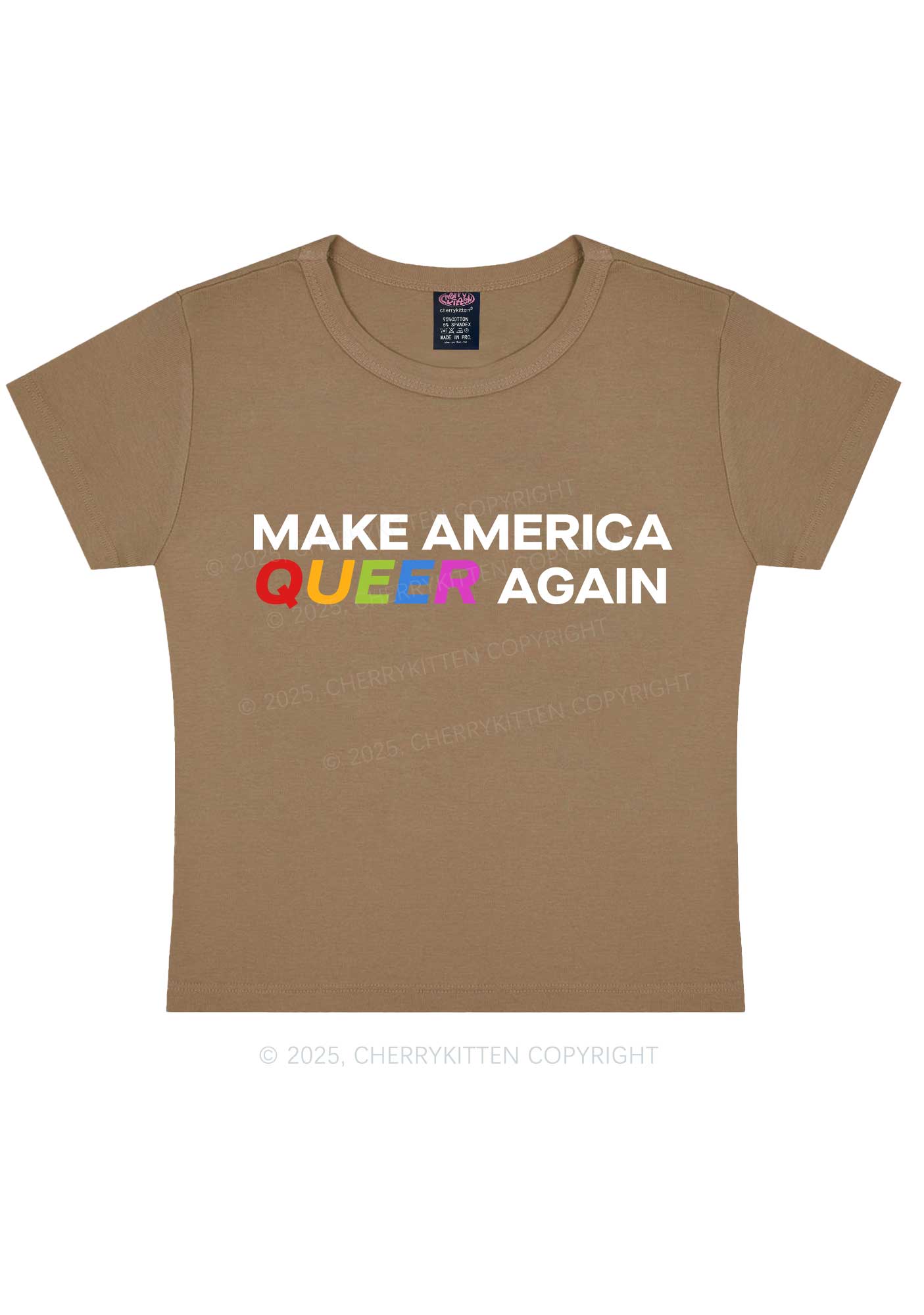 Make America Queer Again Pride Y2K Baby Tee Cherrykitten