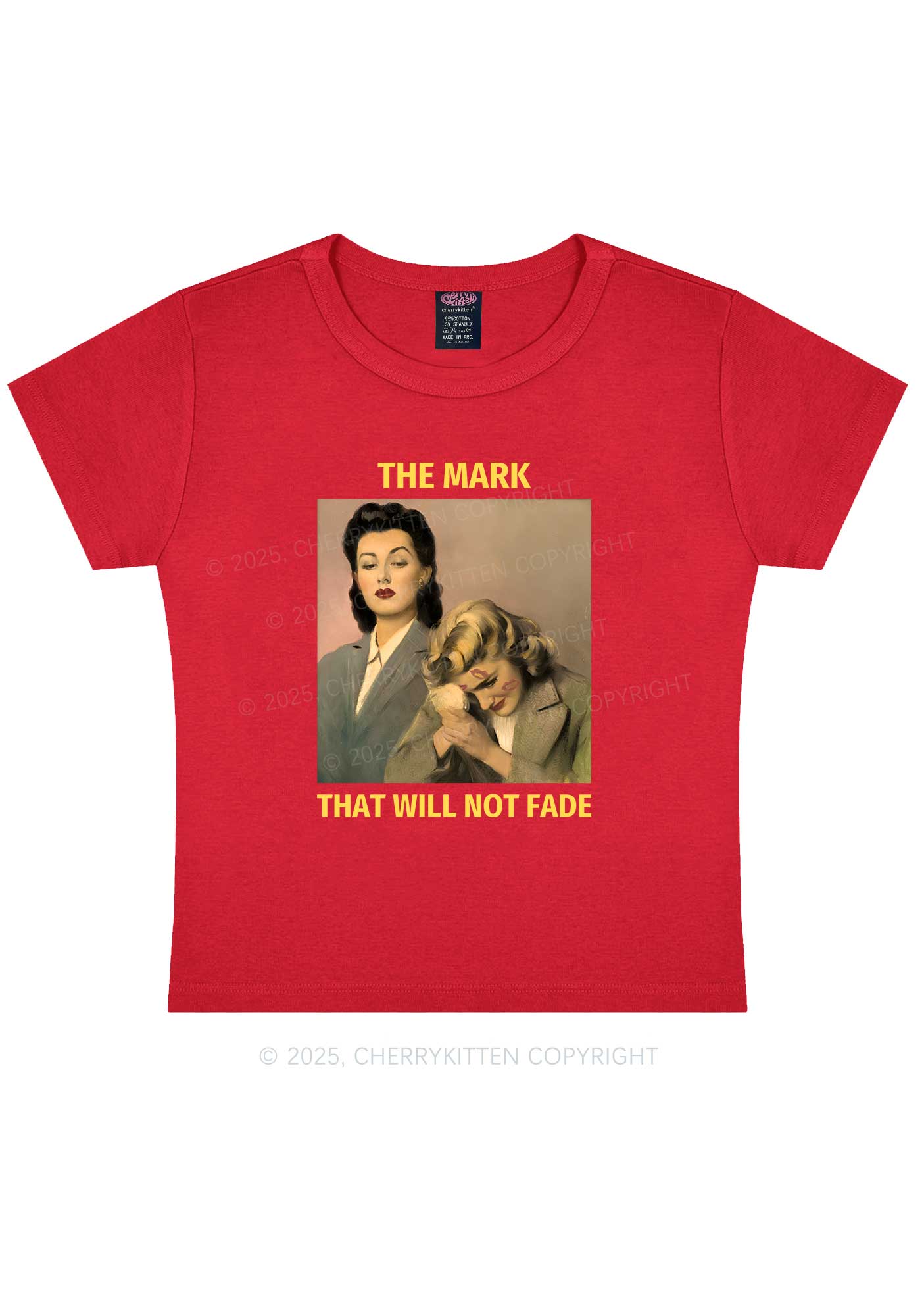 Mark Will Not Fade Pride Y2K Baby Tee Cherrykitten
