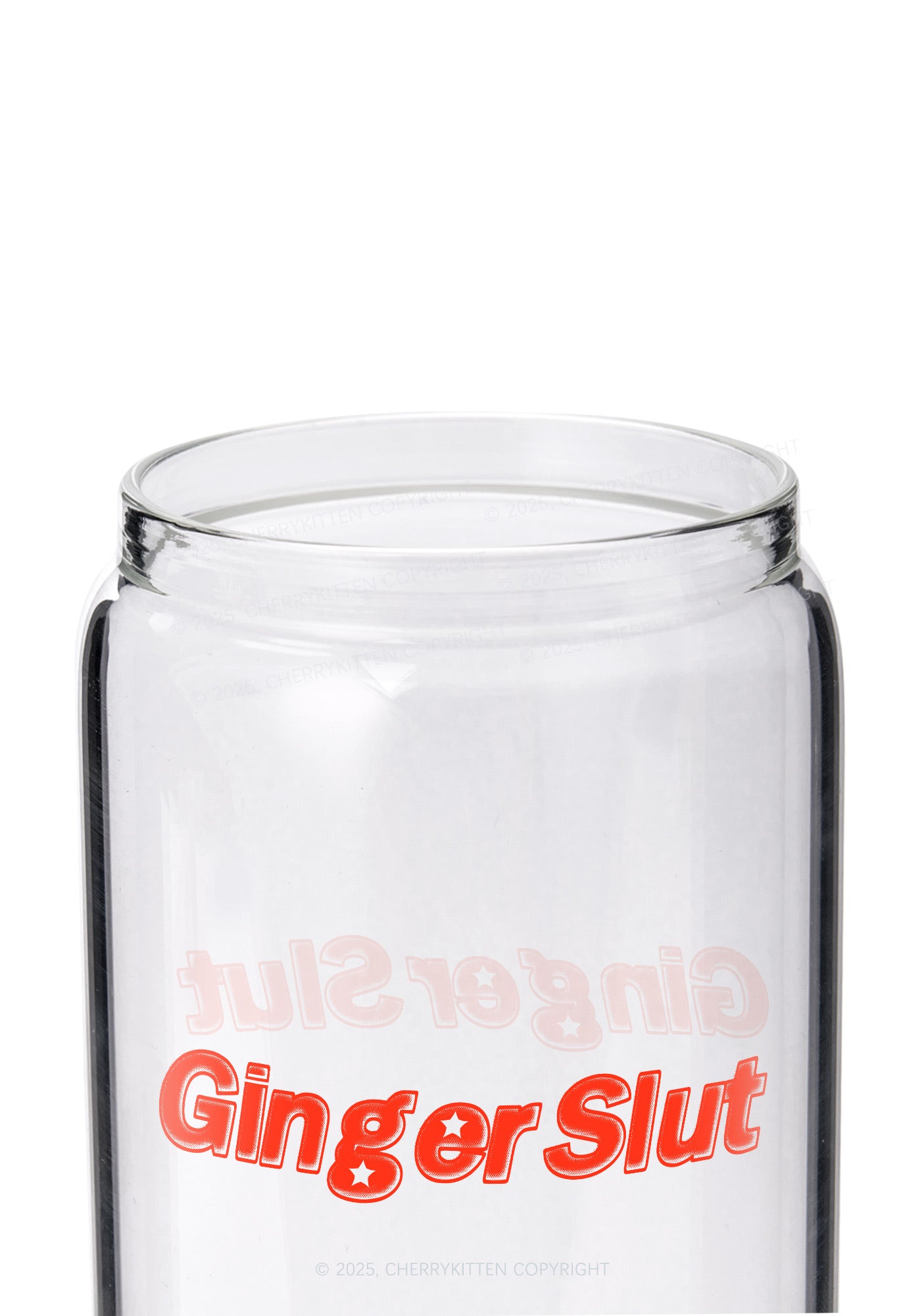 Ginger Slxt Y2K Printed Glass Cup Cherrykitten