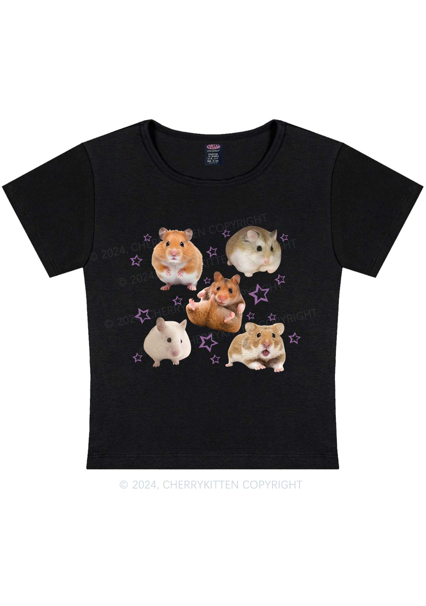 Cute Hamsters Y2K Baby Tee Cherrykitten
