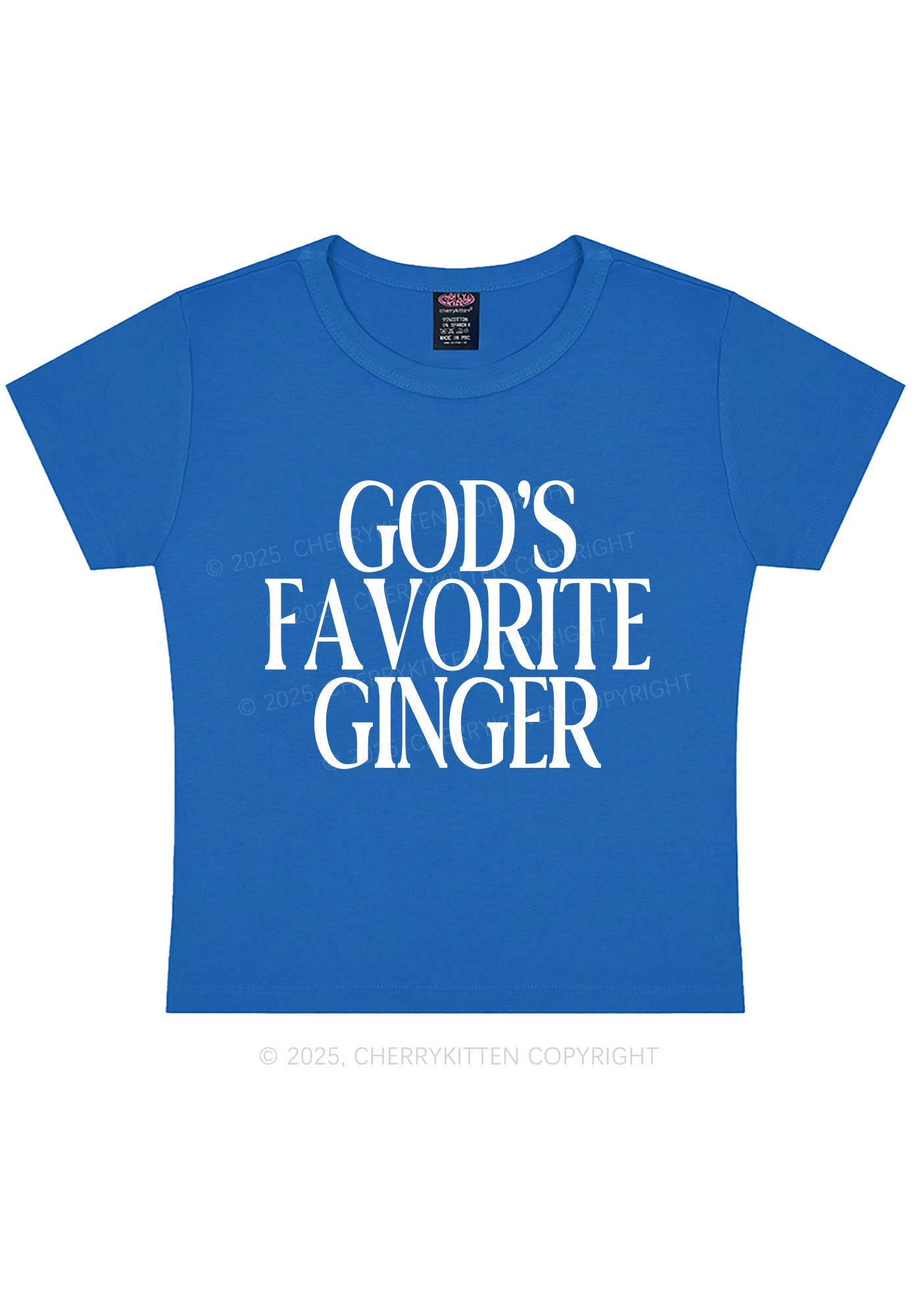 Gods Favorite Ginger Y2K Baby Tee Cherrykitten