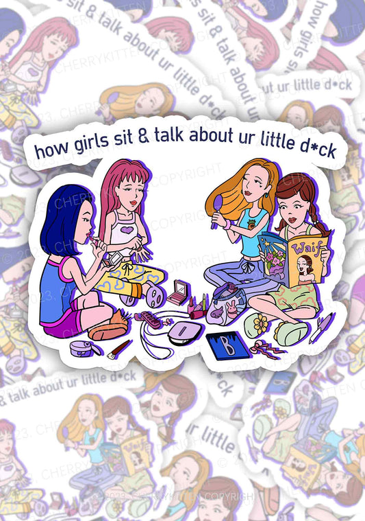 Girls Sit&Talk 1Pc Y2K Sticker Cherrykitten
