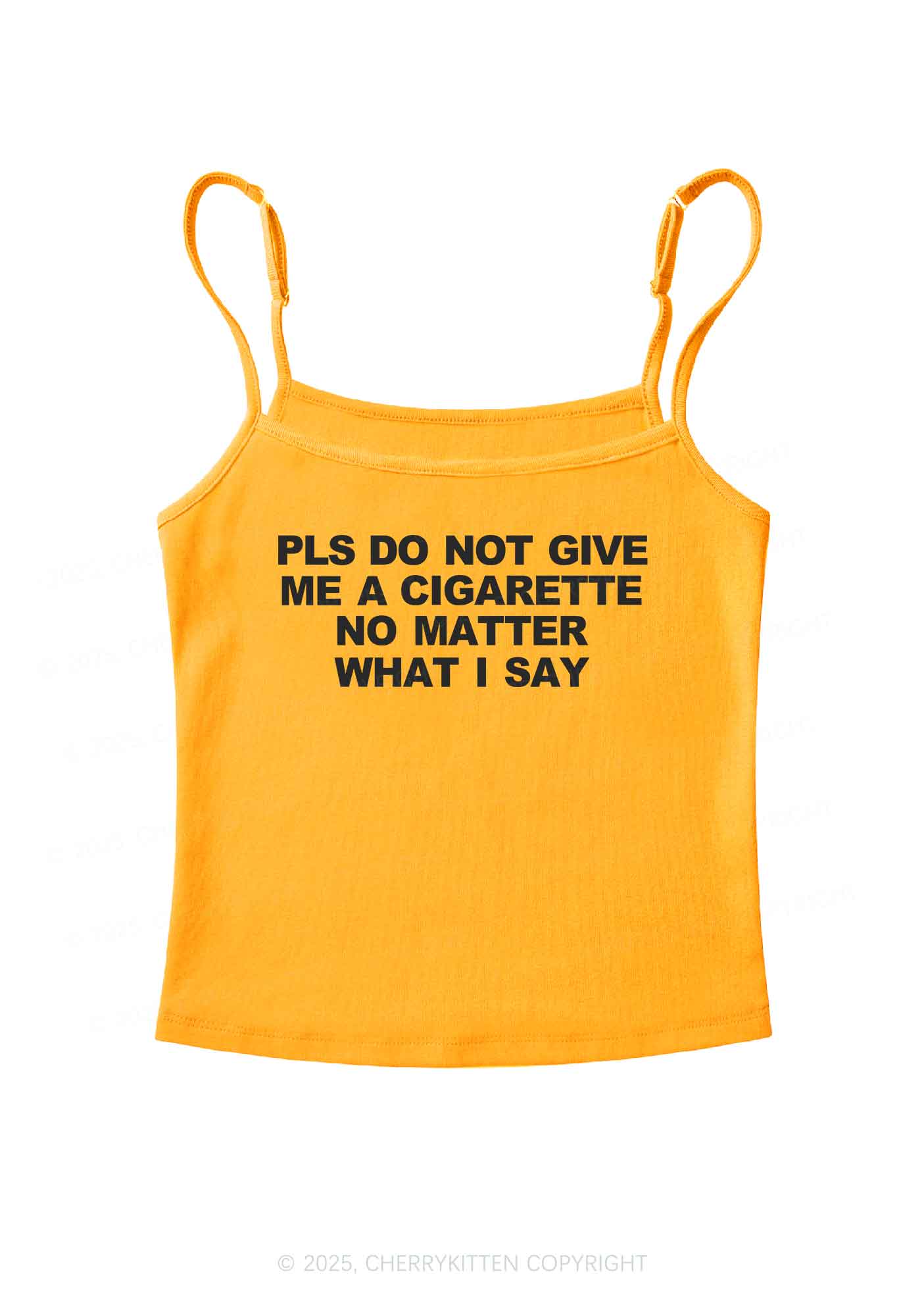 Don't Give Me Cigarette Y2K Spaghetti Strap Cami Cherrykitten