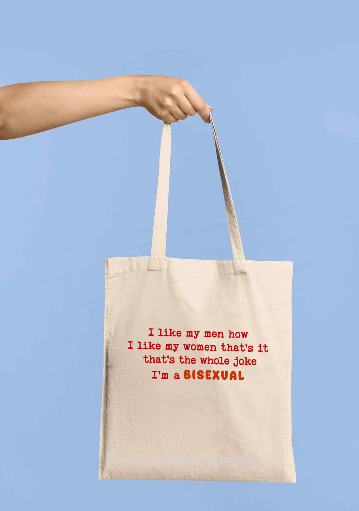 Im A Bisexual Pride Y2K Canvas Tote Bag Cherrykitten