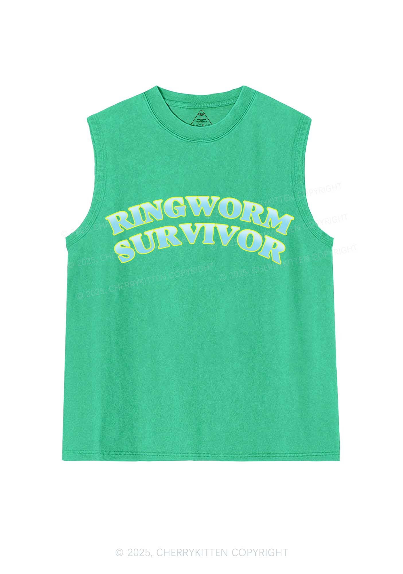 Ringworm Survivor Y2K Washed Muscle Tank Cherrykitten