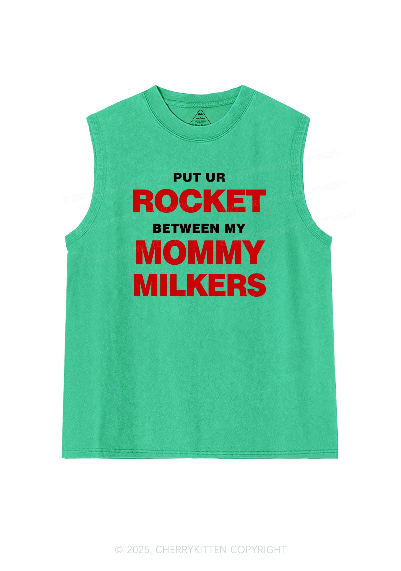 Rocket Mommy Milkers Y2K Washed Muscle Tank Cherrykitten