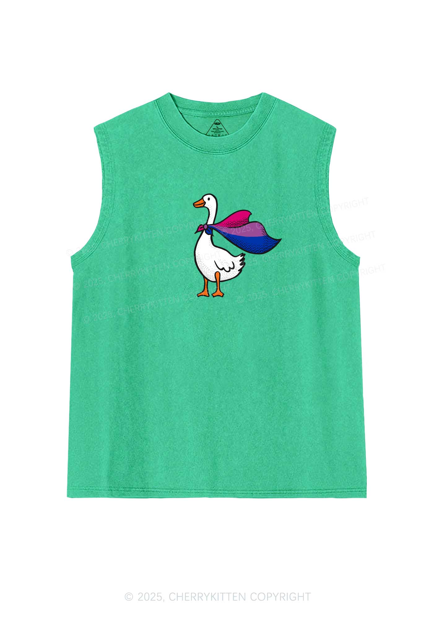 Bisexual Goose Pride Y2K Washed Muscle Tank Cherrykitten