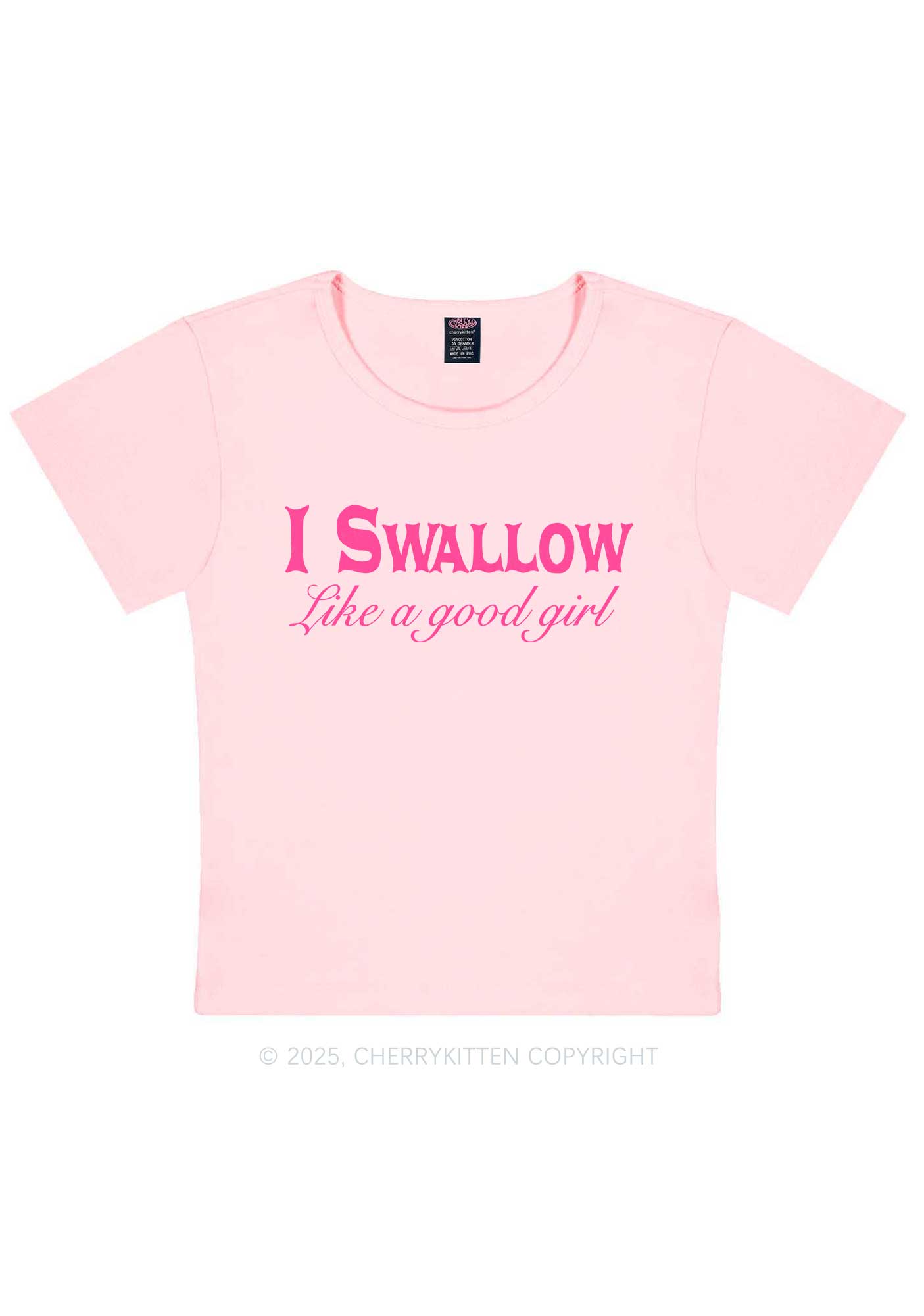 Swallow Like Good Gril Y2K Baby Tee Cherrykitten
