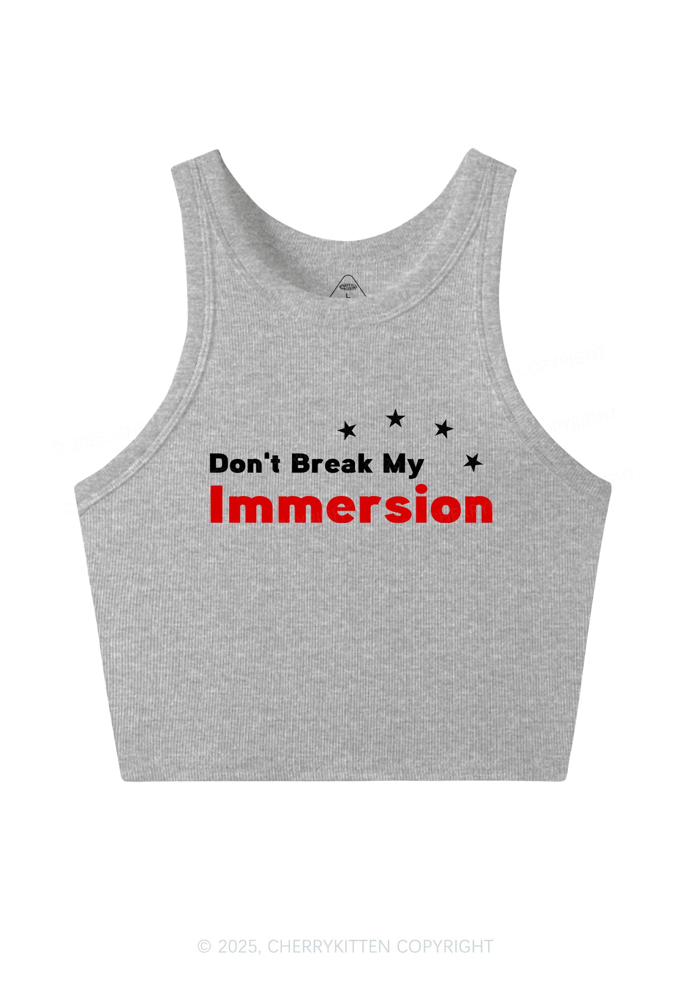 Dont Break My Immersion Y2K Crop Tank Top Cherrykitten