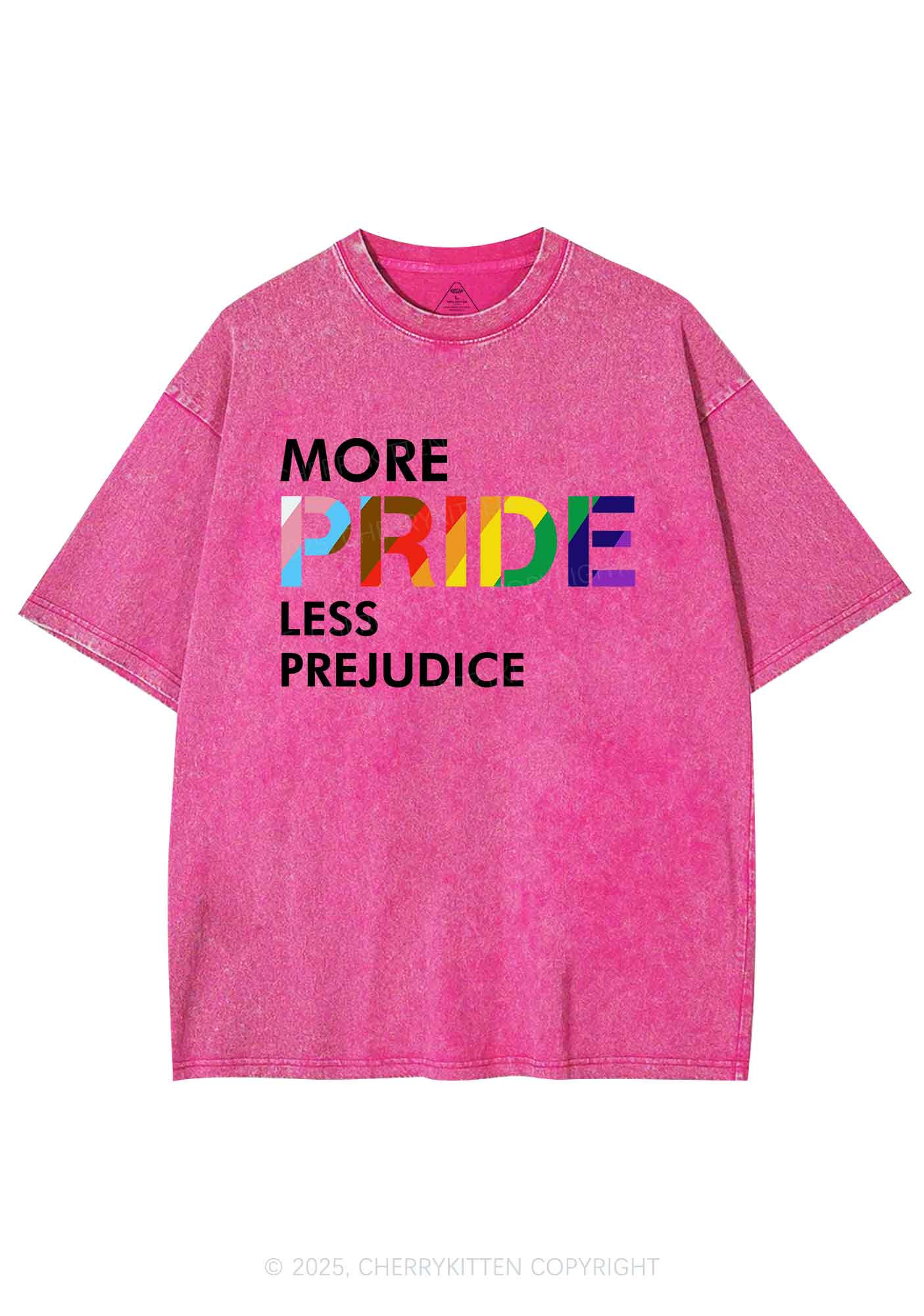 More Pride Less Prejudice Y2K Shirts Washed Tee Cherrykitten