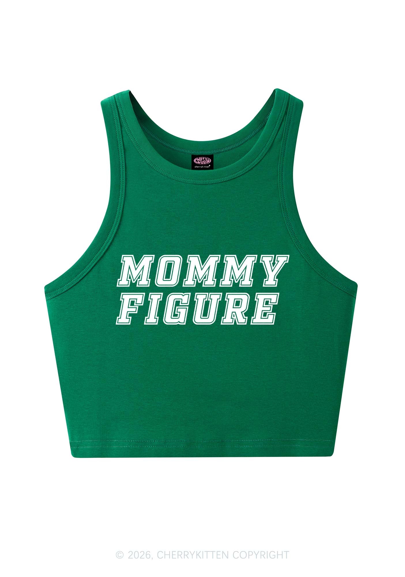 Mommy Figure Y2K Crop Tank Top Cherrykitten