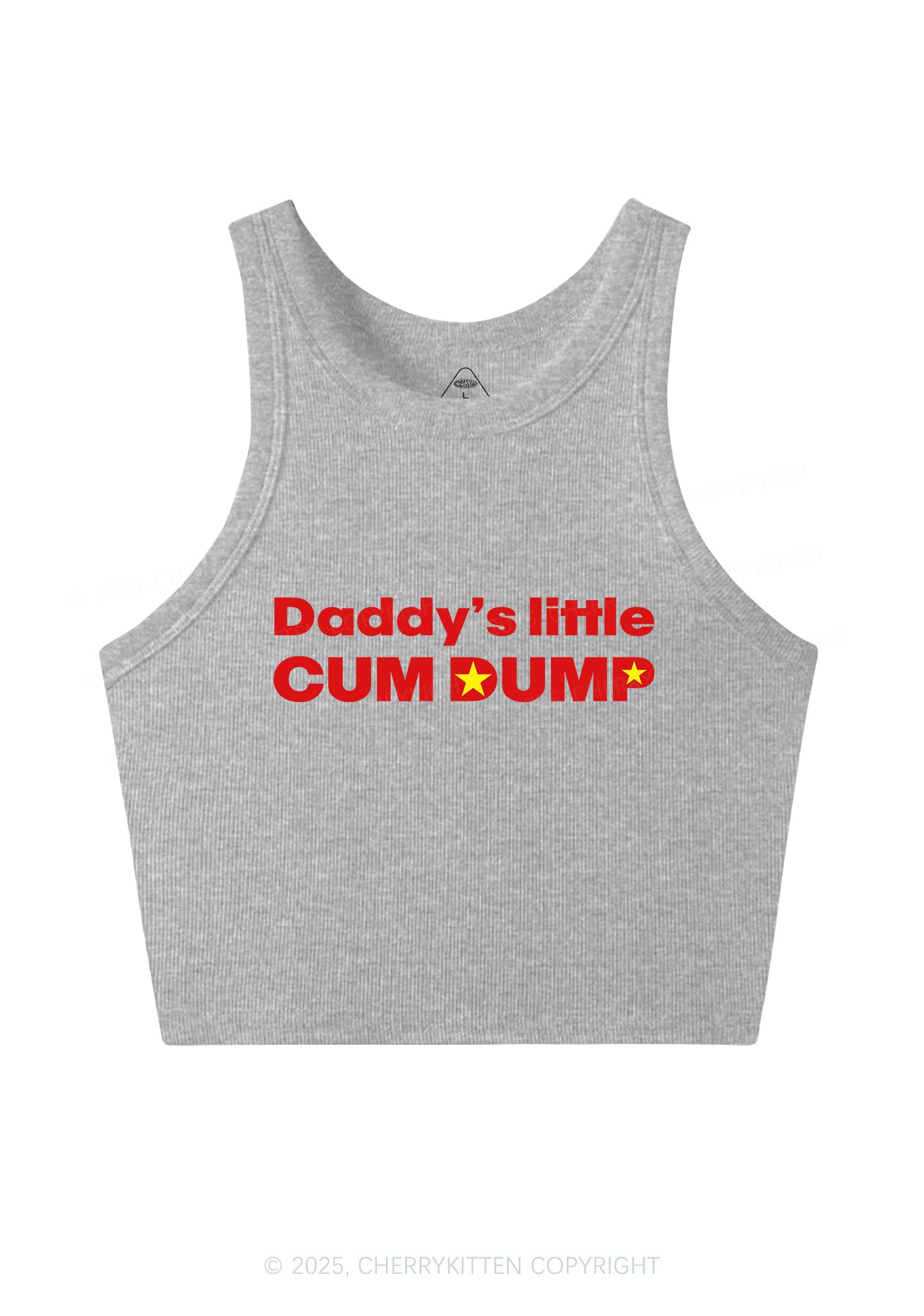 Daddys Little Cum Dump Y2K Crop Tank Top Cherrykitten