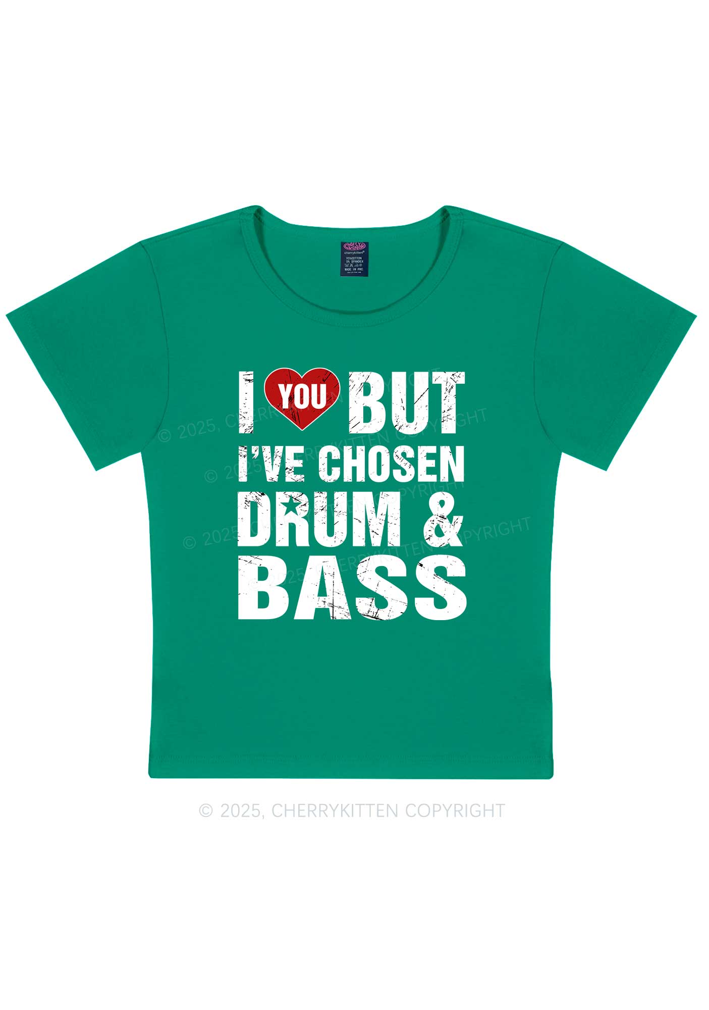 Chosen Drum And Bass Y2K Baby Tee Cherrykitten