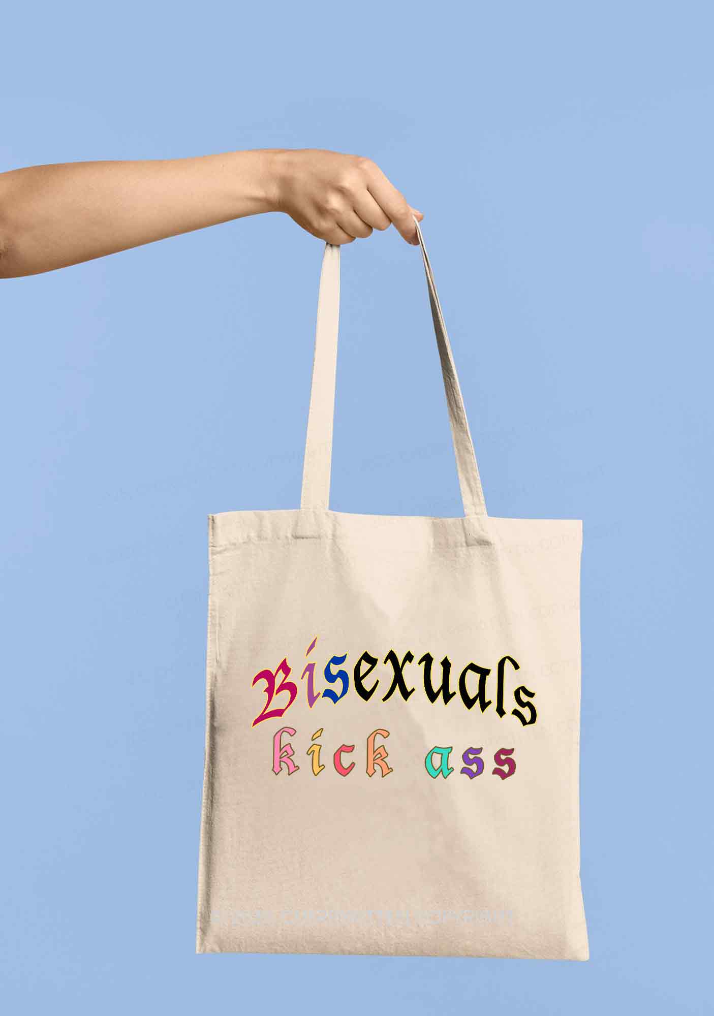 Bisexuals Kick Axx Pride Y2K Canvas Tote Bag Cherrykitten