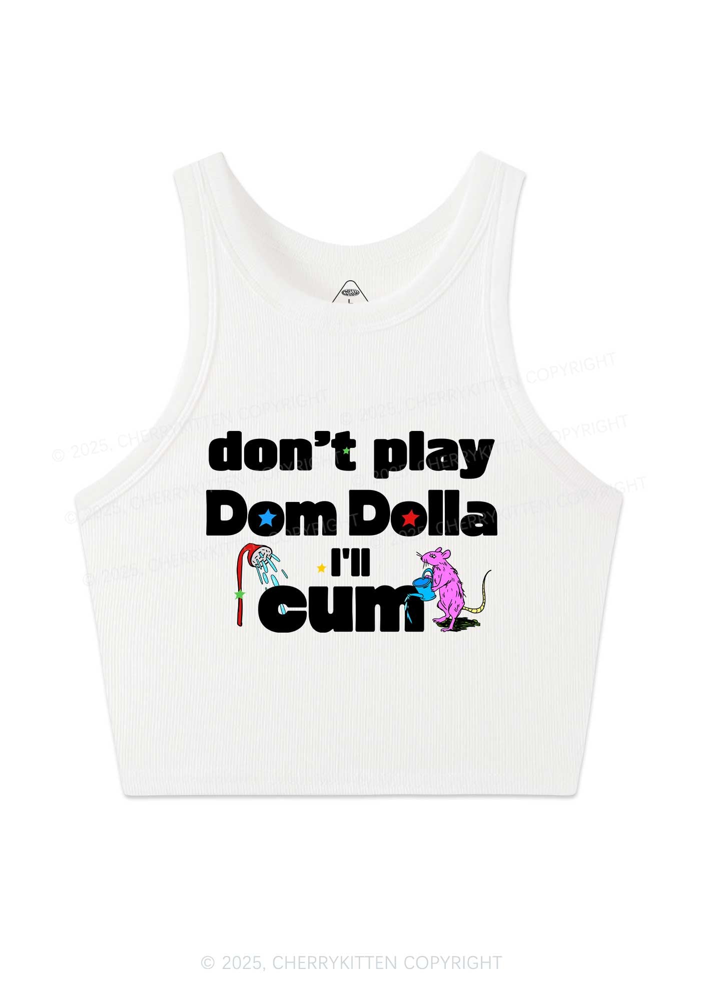 Do Not Play Dom Y2K Crop Tank Top Cherrykitten