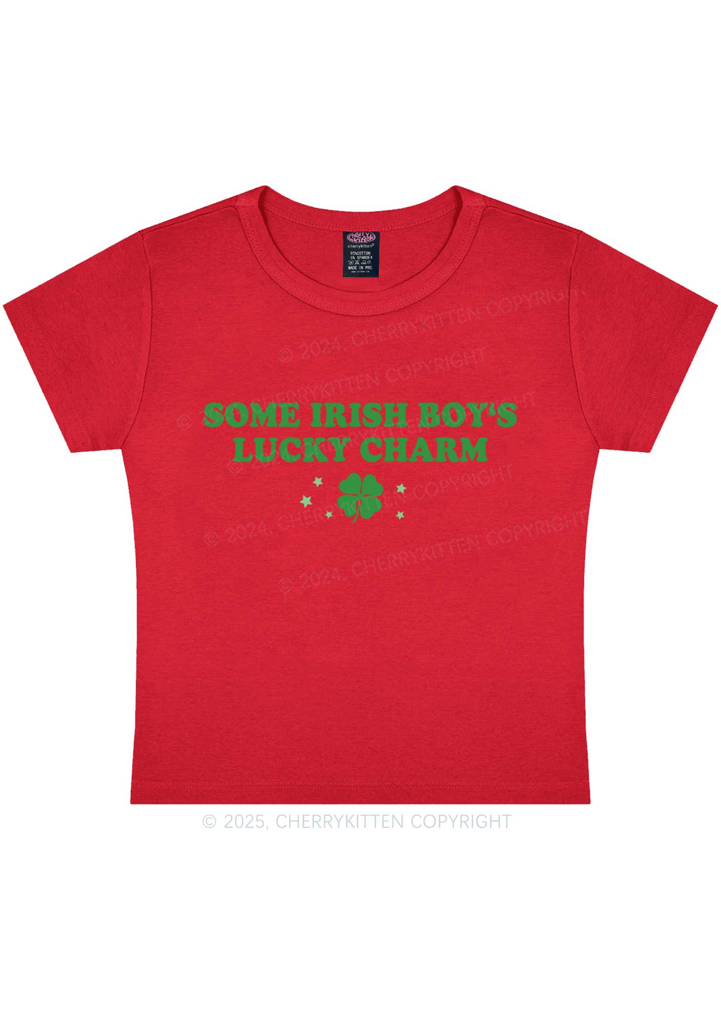 Irish Boys Lucky Charm St Patricks Y2K Baby Tee Cherrykitten