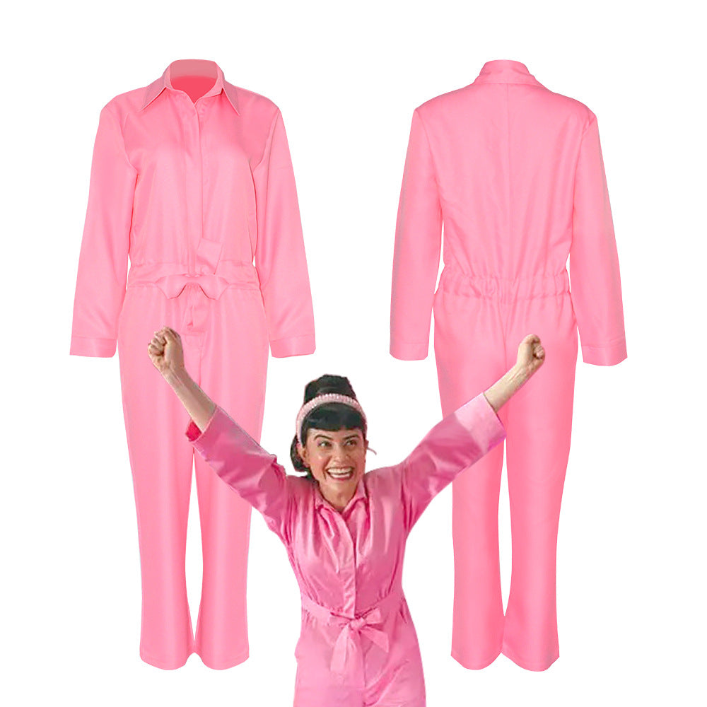 Pink Barb Cheerleader Jumpsuit Halloween Cosplay Costume