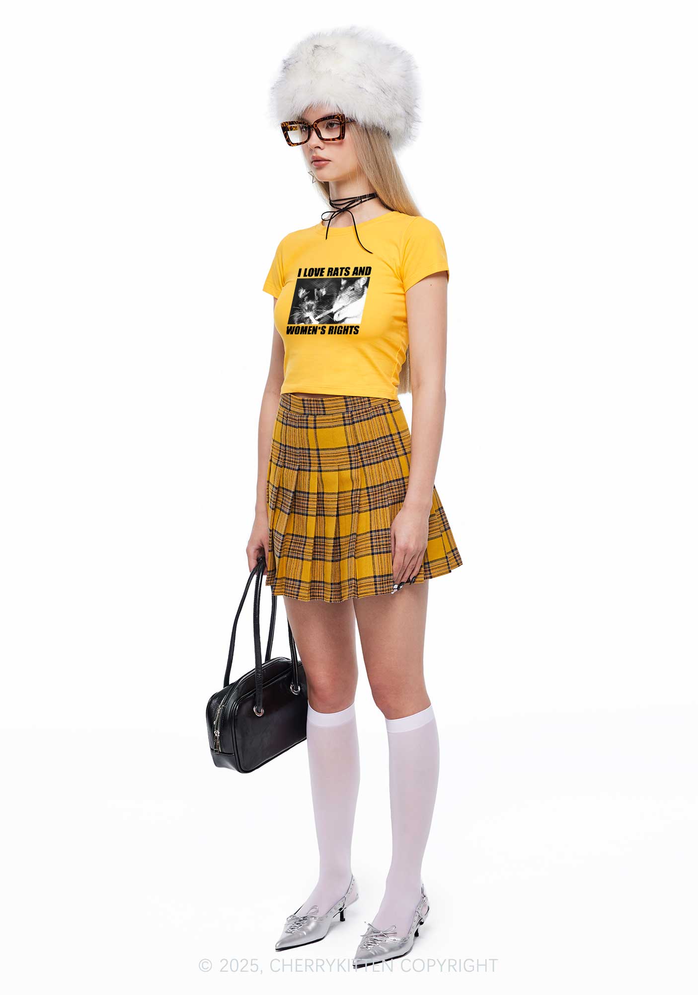 I Love Smoking Rats Y2K Baby Tee Cherrykitten