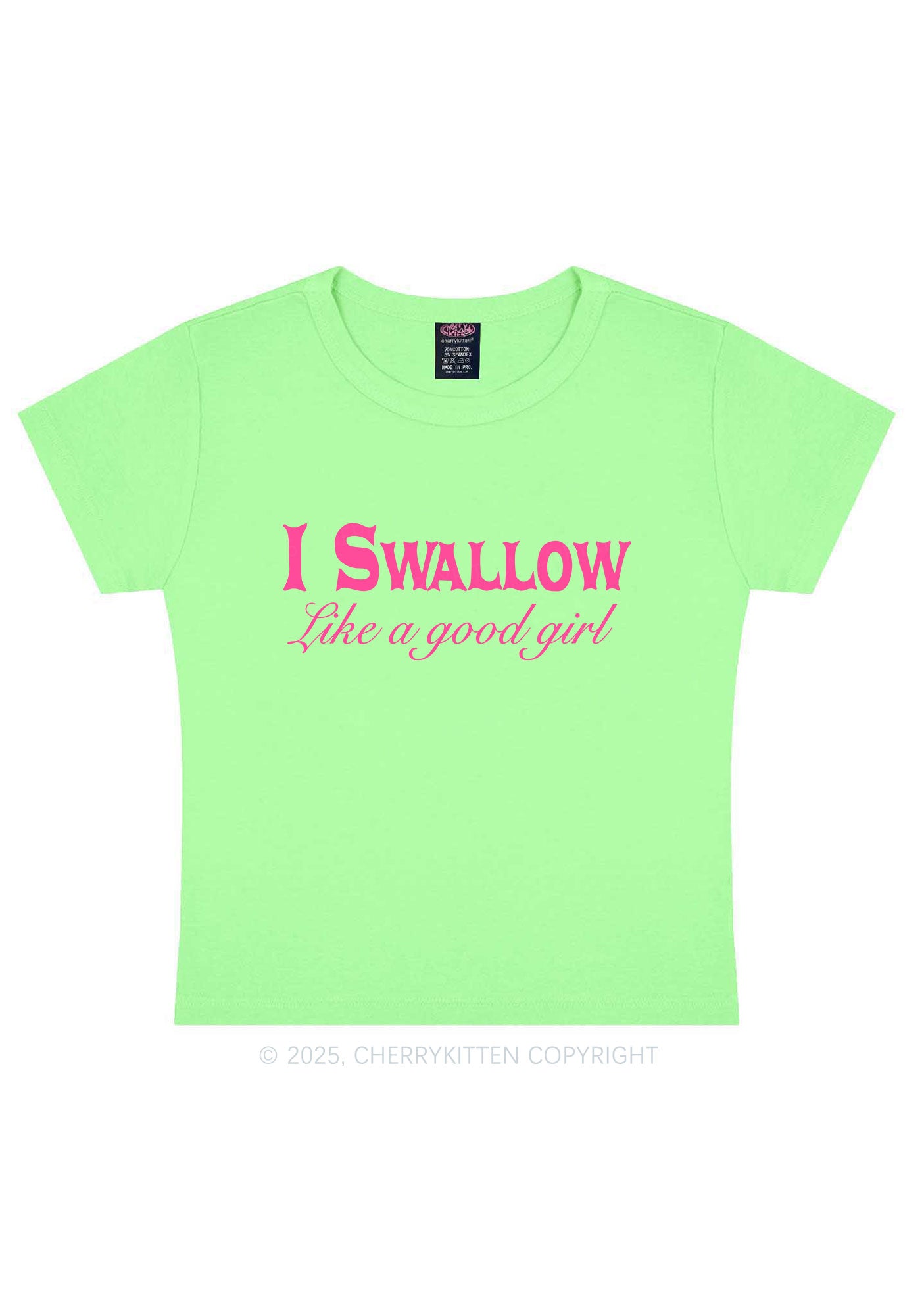 Swallow Like Good Gril Y2K Baby Tee Cherrykitten