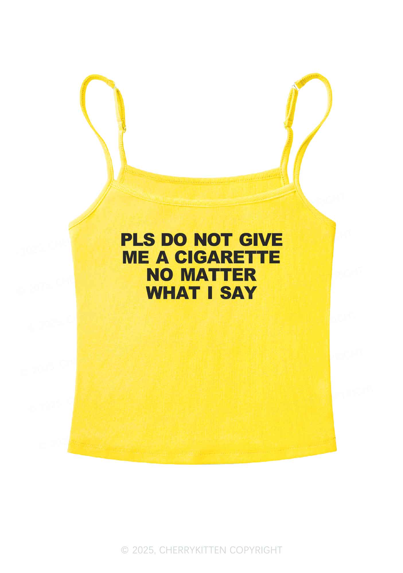 Don't Give Me Cigarette Y2K Spaghetti Strap Cami Cherrykitten