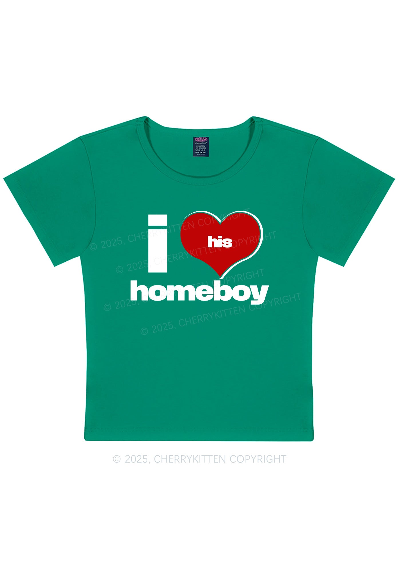 I Love His Homeboy Y2K Baby Tee Cherrykitten