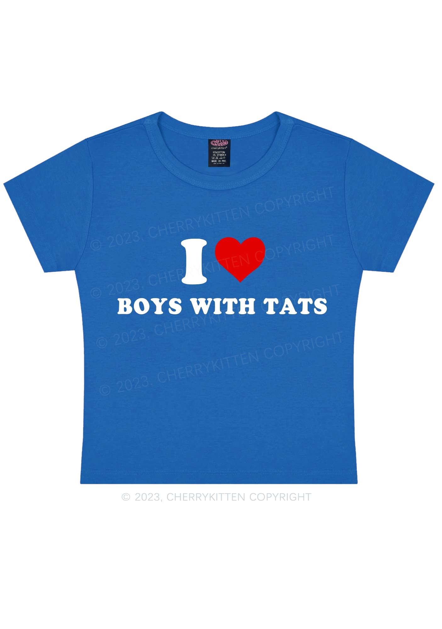 I Love Boys With Tats Y2K Baby Tee