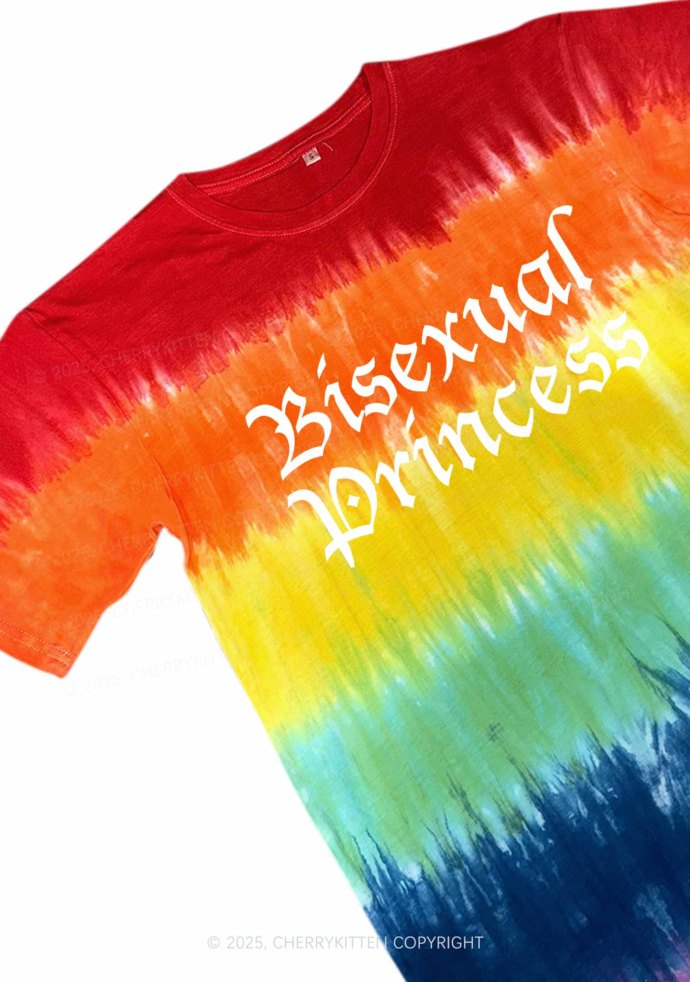 Bisexual Princess Pride Y2K Tie Dye Shirts Cherrykitten